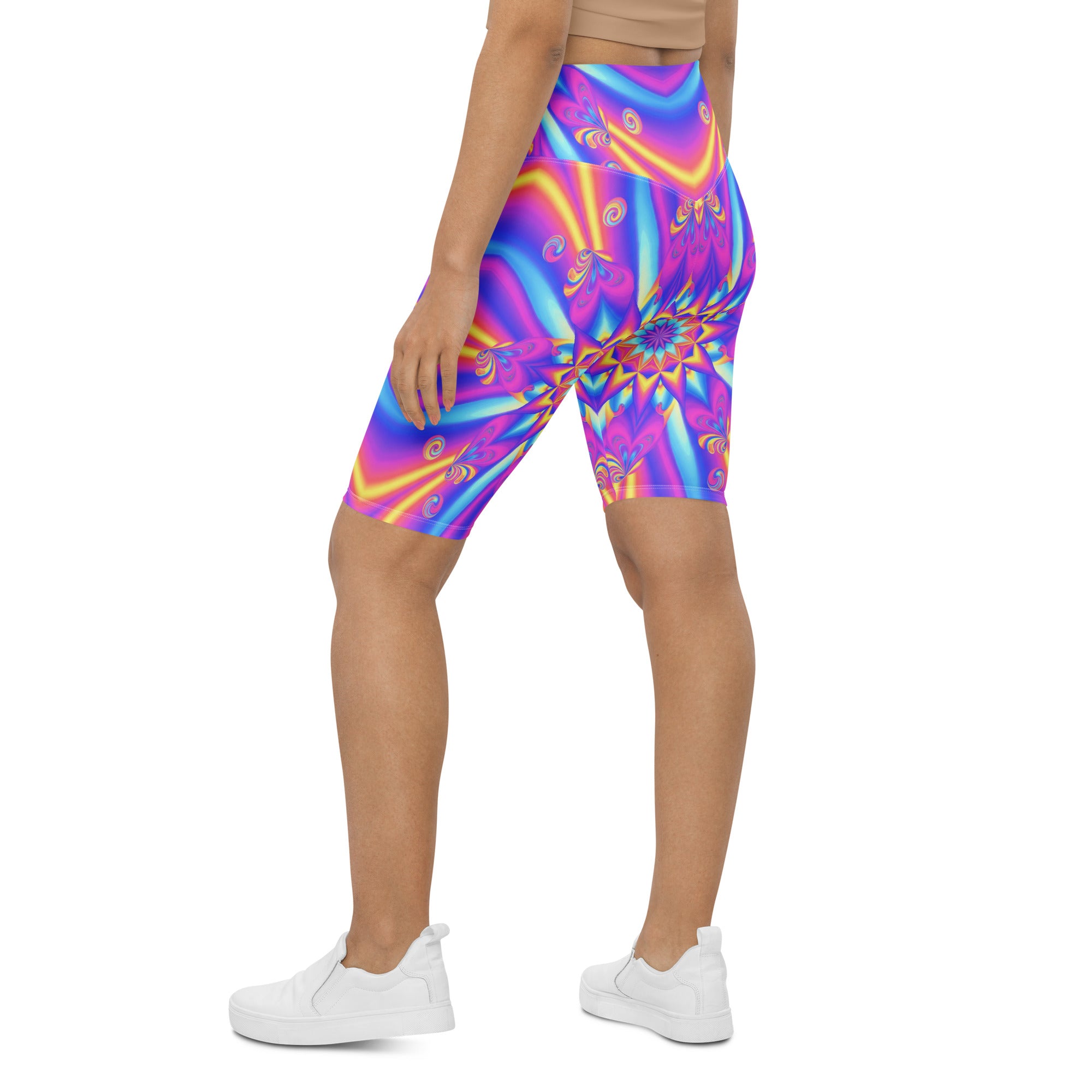 Psychedelic Candy Rave Bike Shorts | GearBunch