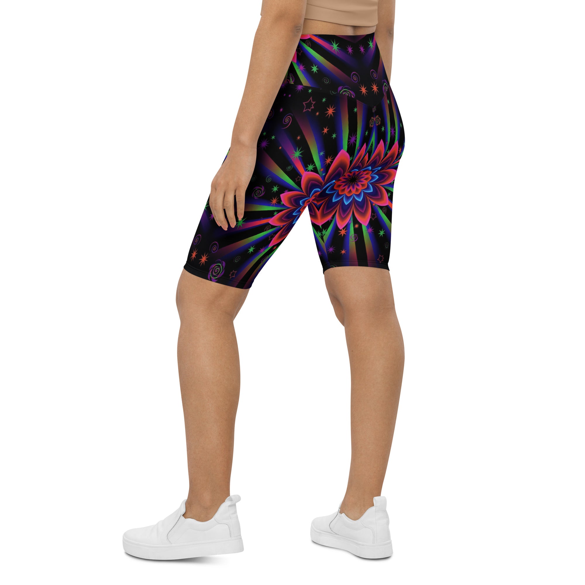 Psychedelic Blacklight Bike Shorts | GearBunch