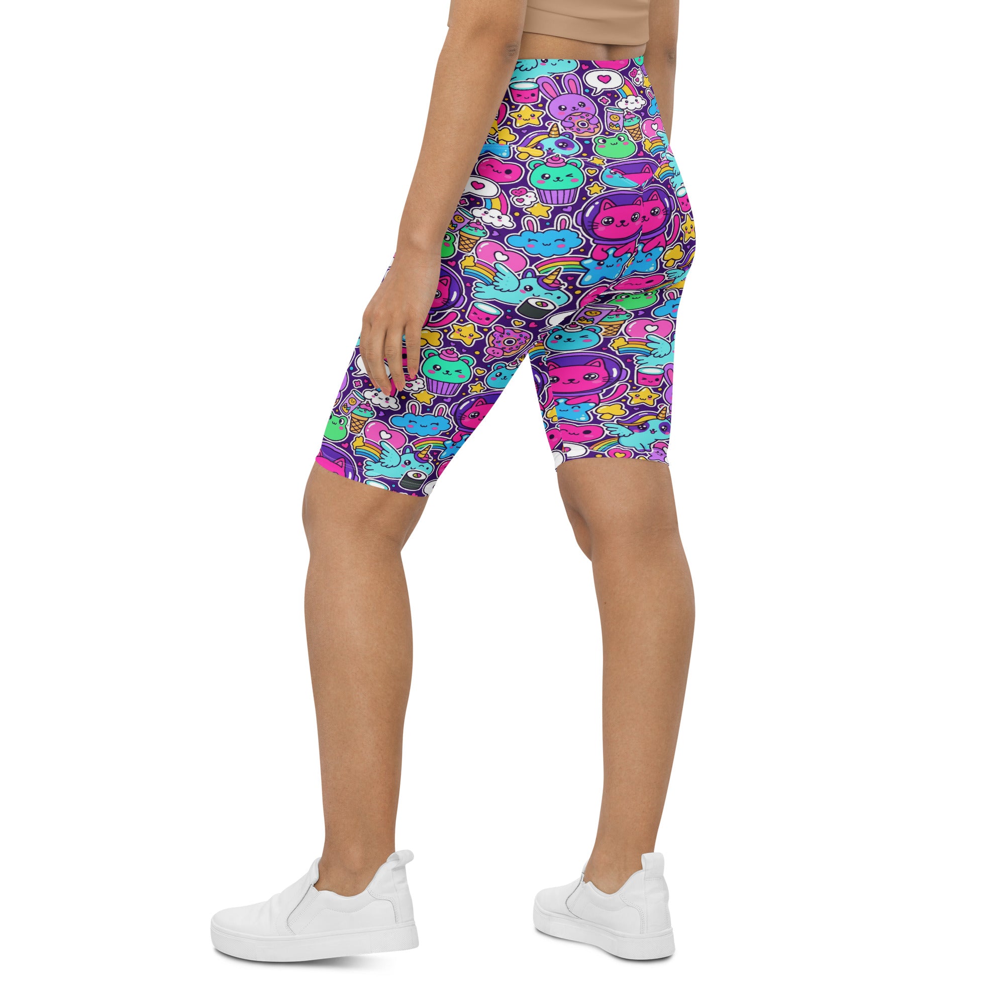 Kawaii Space Cats Bike Shorts | GearBunch