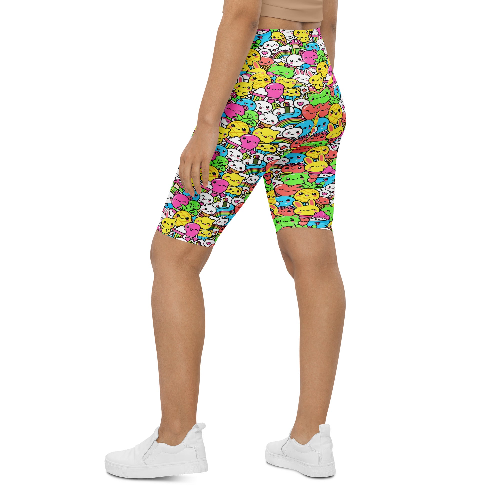 Kawaii Tropical Pineapple Bike Shorts | GearBunch