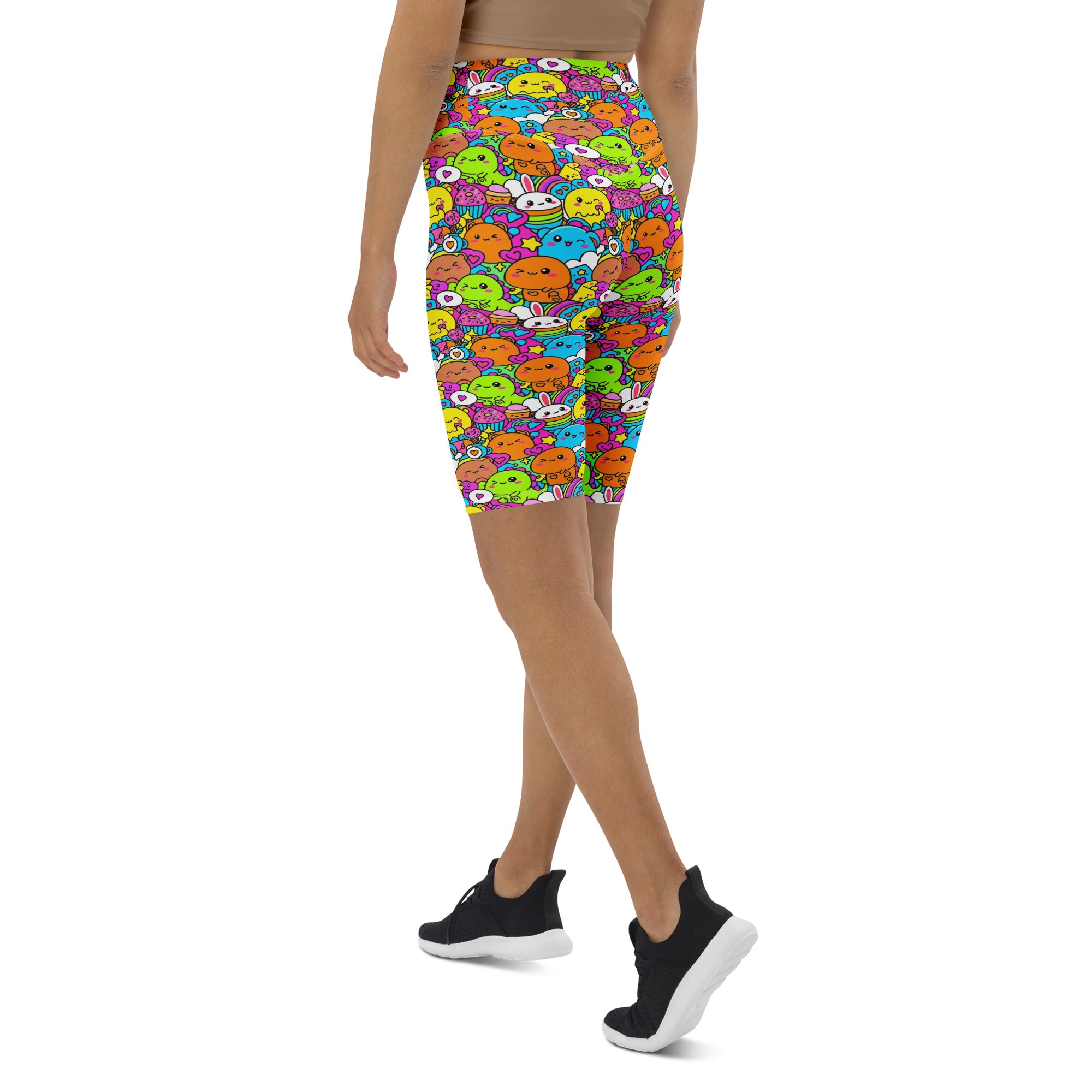 Kawaii Dinosaur Stomp Bike Shorts | GearBunch