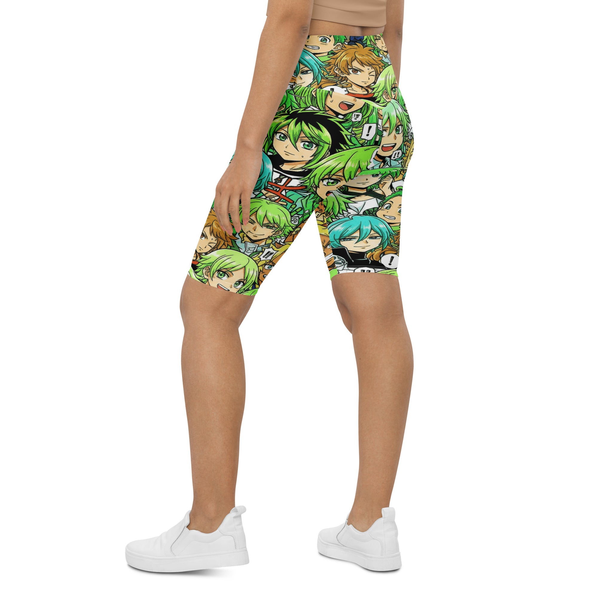 Forest Spirit Anime Collage Bike Shorts | GearBunch