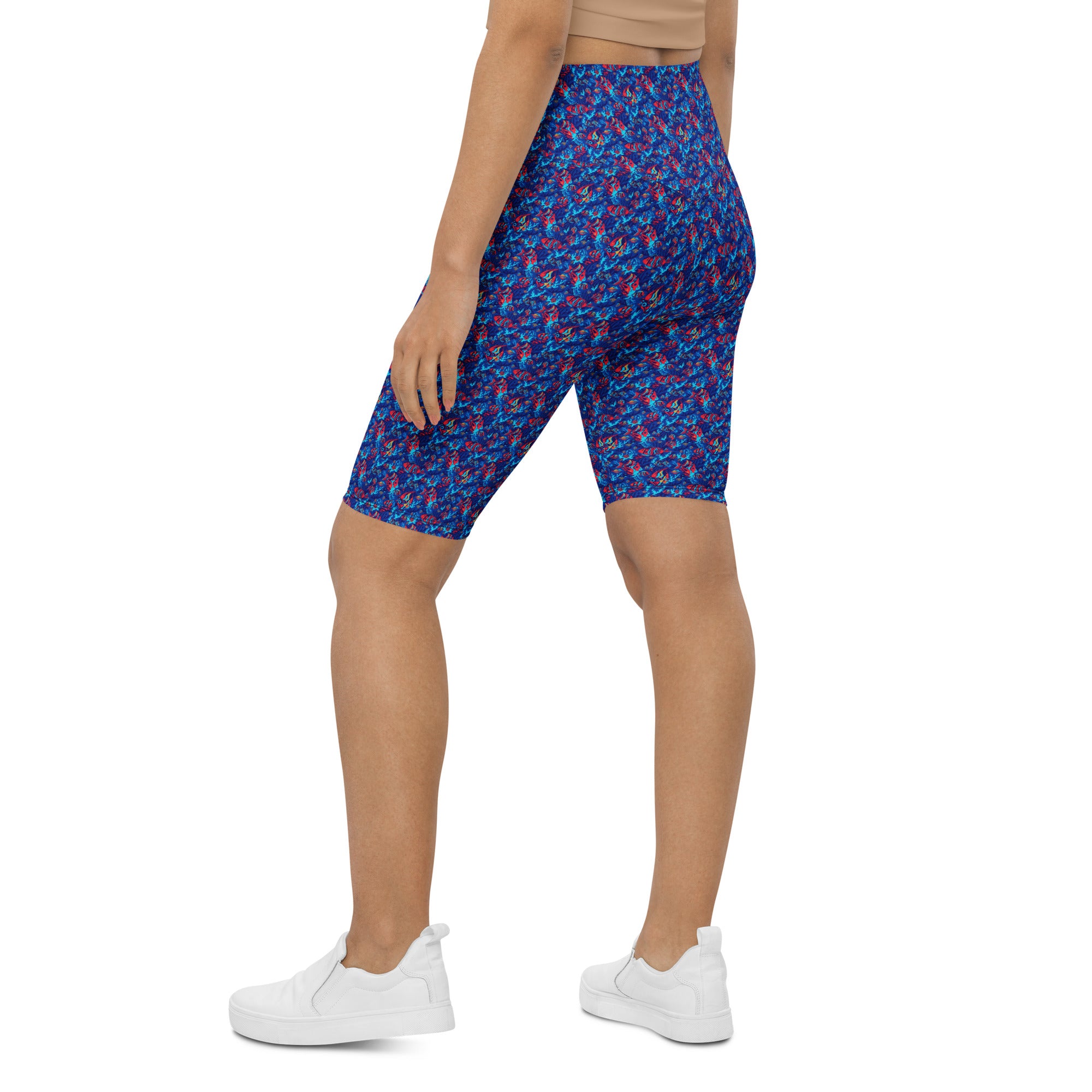 Colorful Tropical Fishes Bike Shorts | GearBunch
