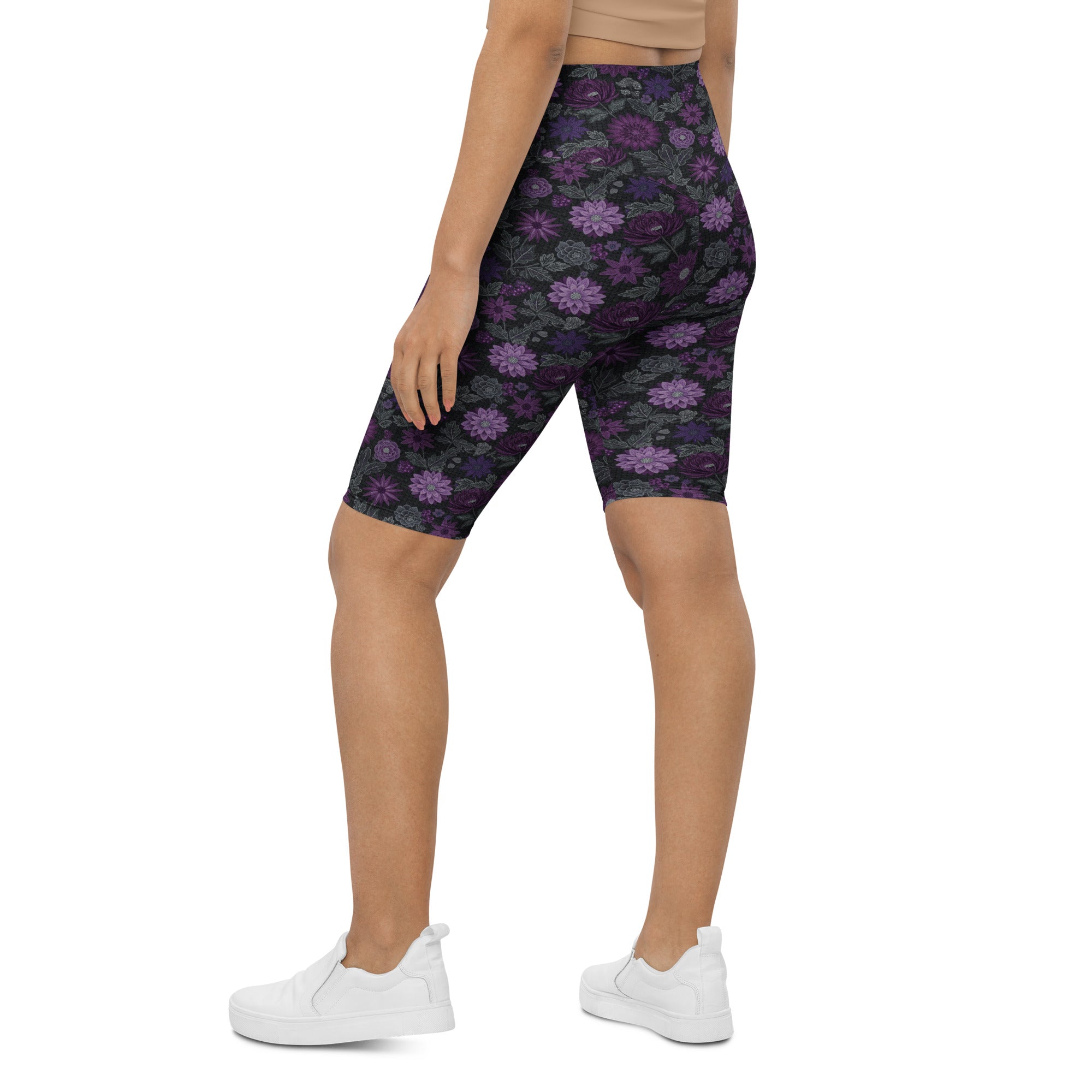 Jewel Paillette Orchid Bike Shorts | GearBunch