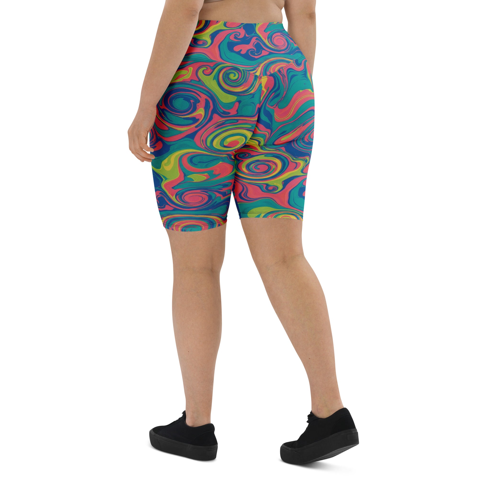 Liquid Marble Tropical Paradise Bike Shorts | GearBunch