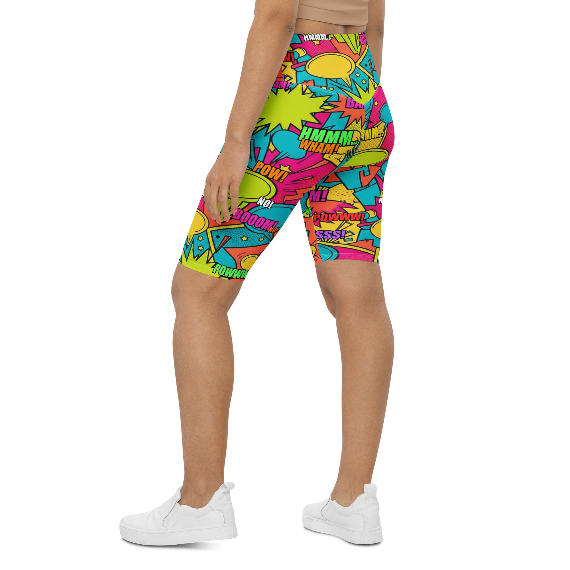 Comic Pop Tropical Bike Shorts | GearBunch