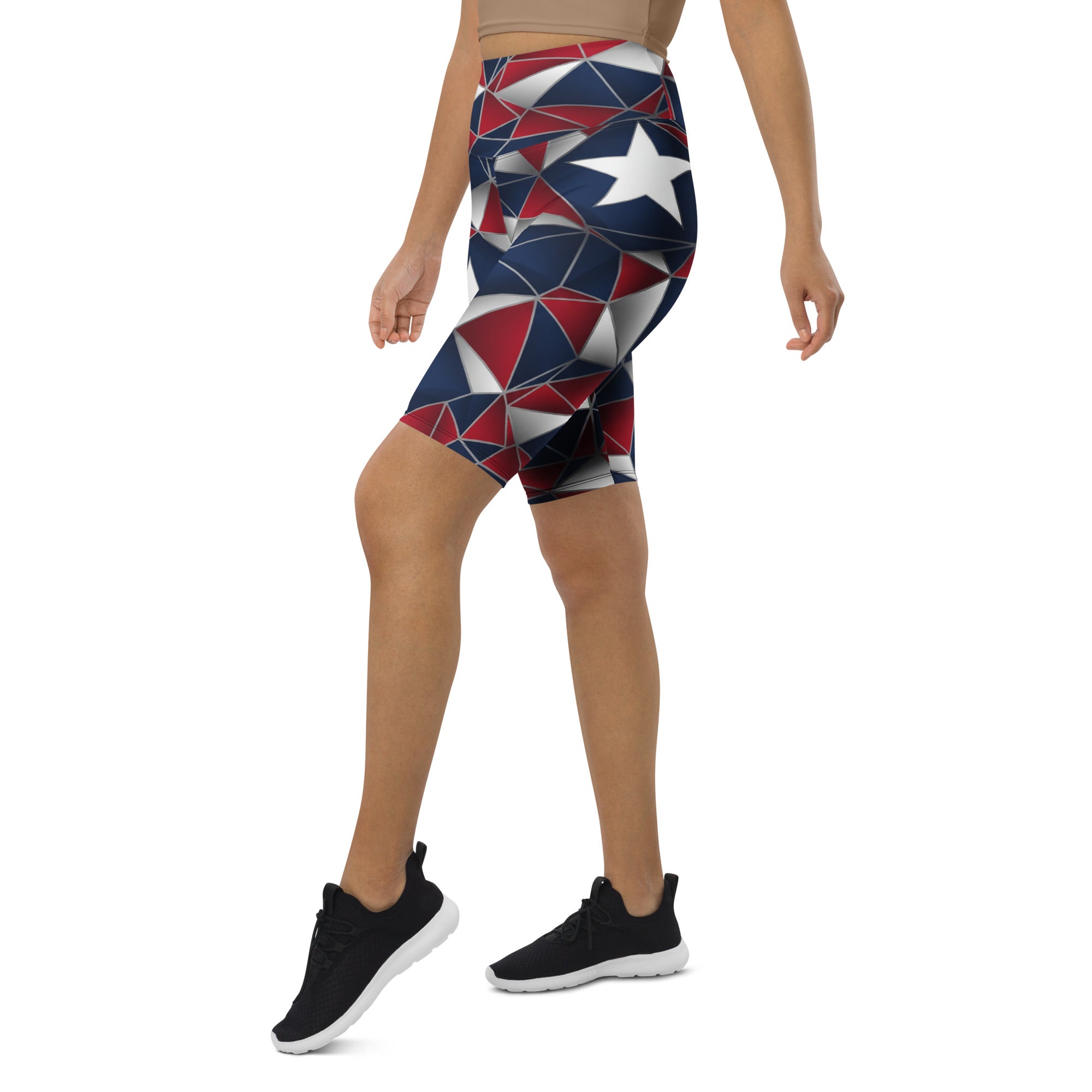 Geometric Flag Prism Bike Shorts | GearBunch