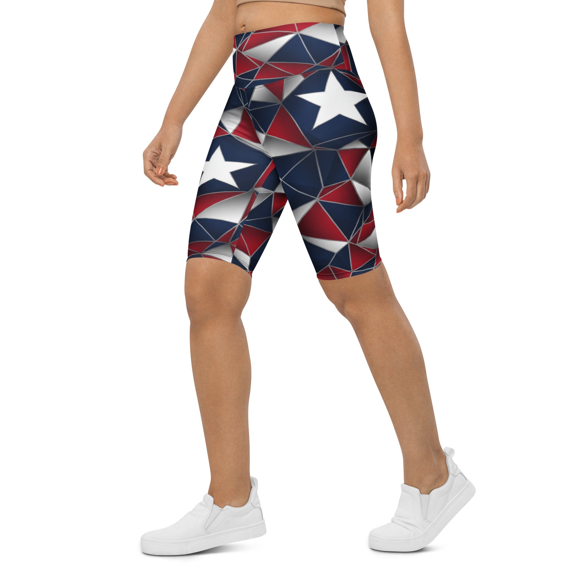 Geometric Flag Prism Bike Shorts | GearBunch