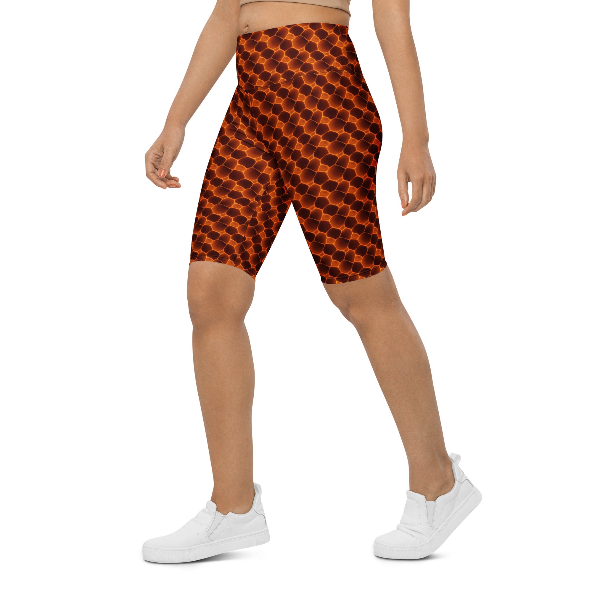 Tortoise Shell Pattern Bike Shorts | GearBunch