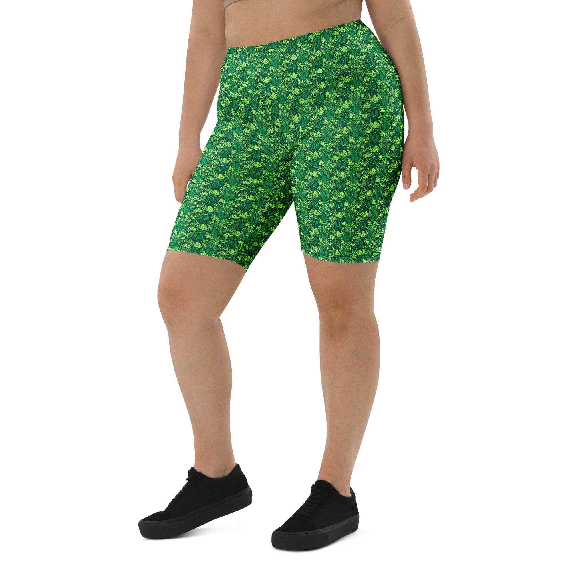 Minimalist Plant Illustration Bike Shorts | GearBunch