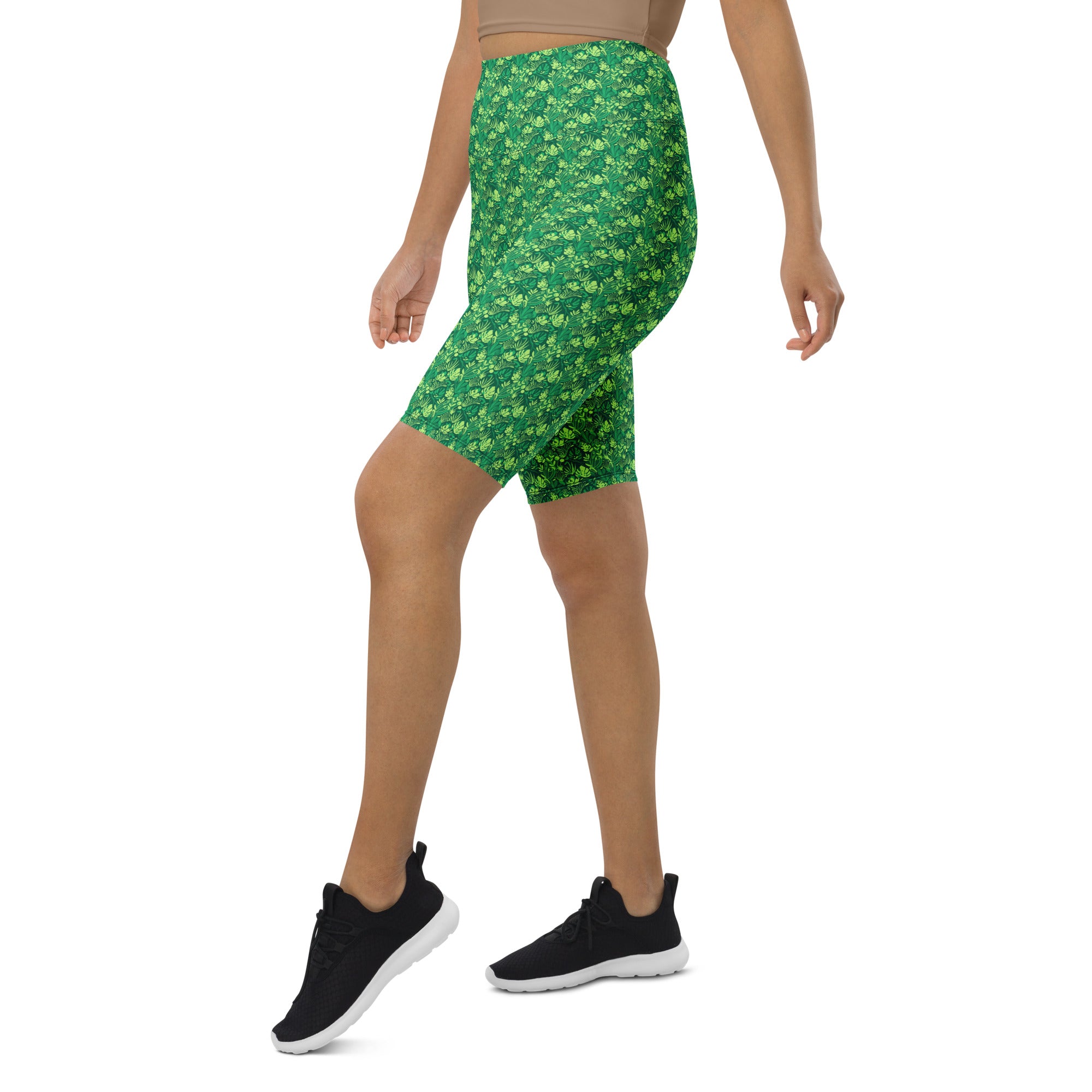 Minimalist Plant Illustration Bike Shorts | GearBunch