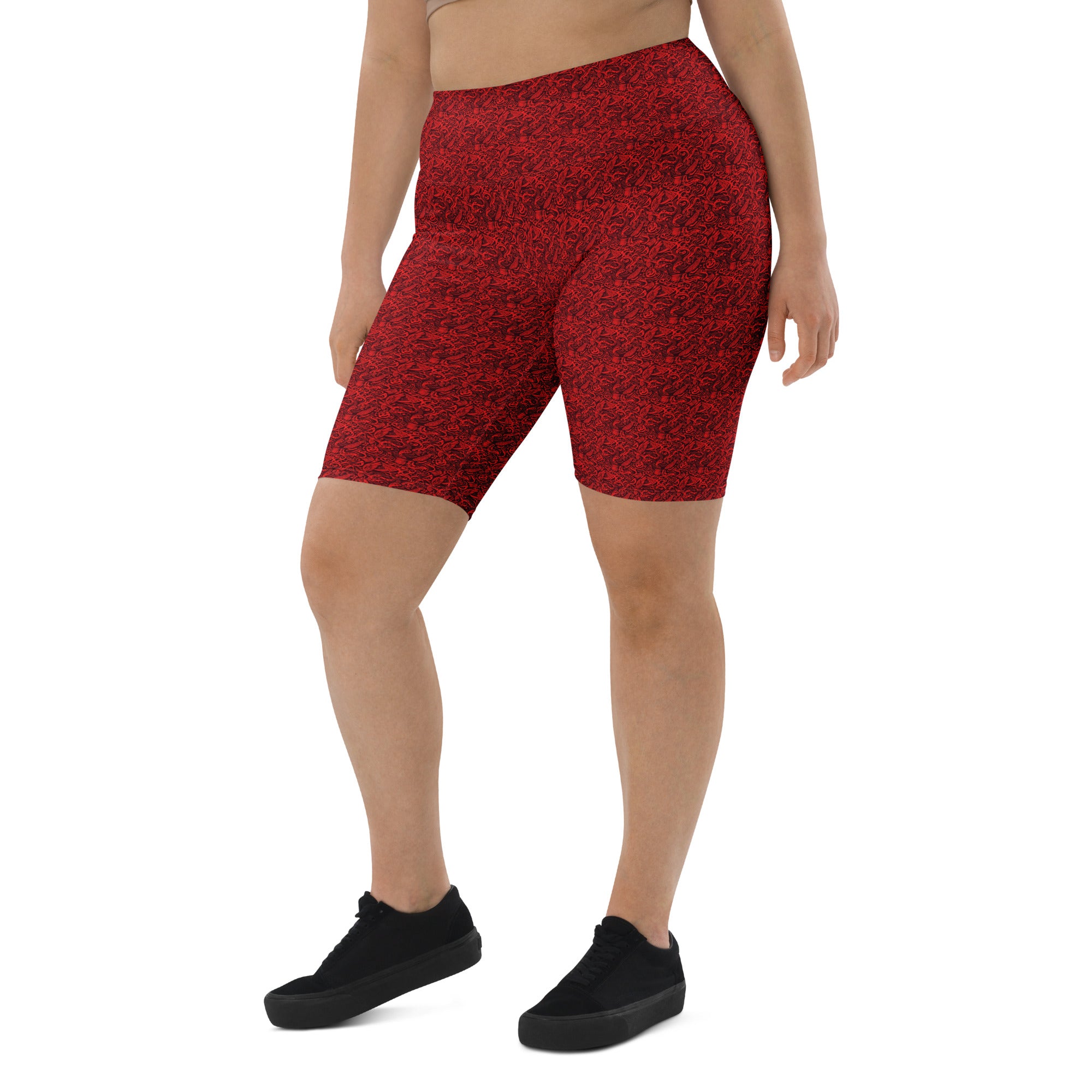 Red Snake Bird Divination Bike Shorts | GearBunch