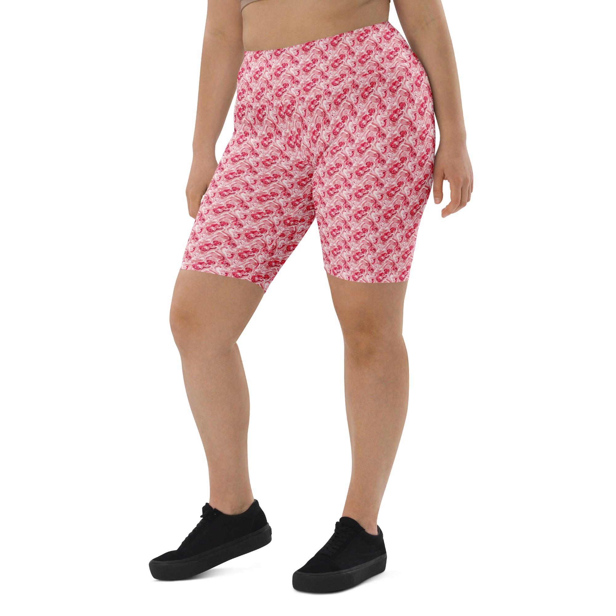 Cherry Strawberry Cream Bike Shorts | GearBunch