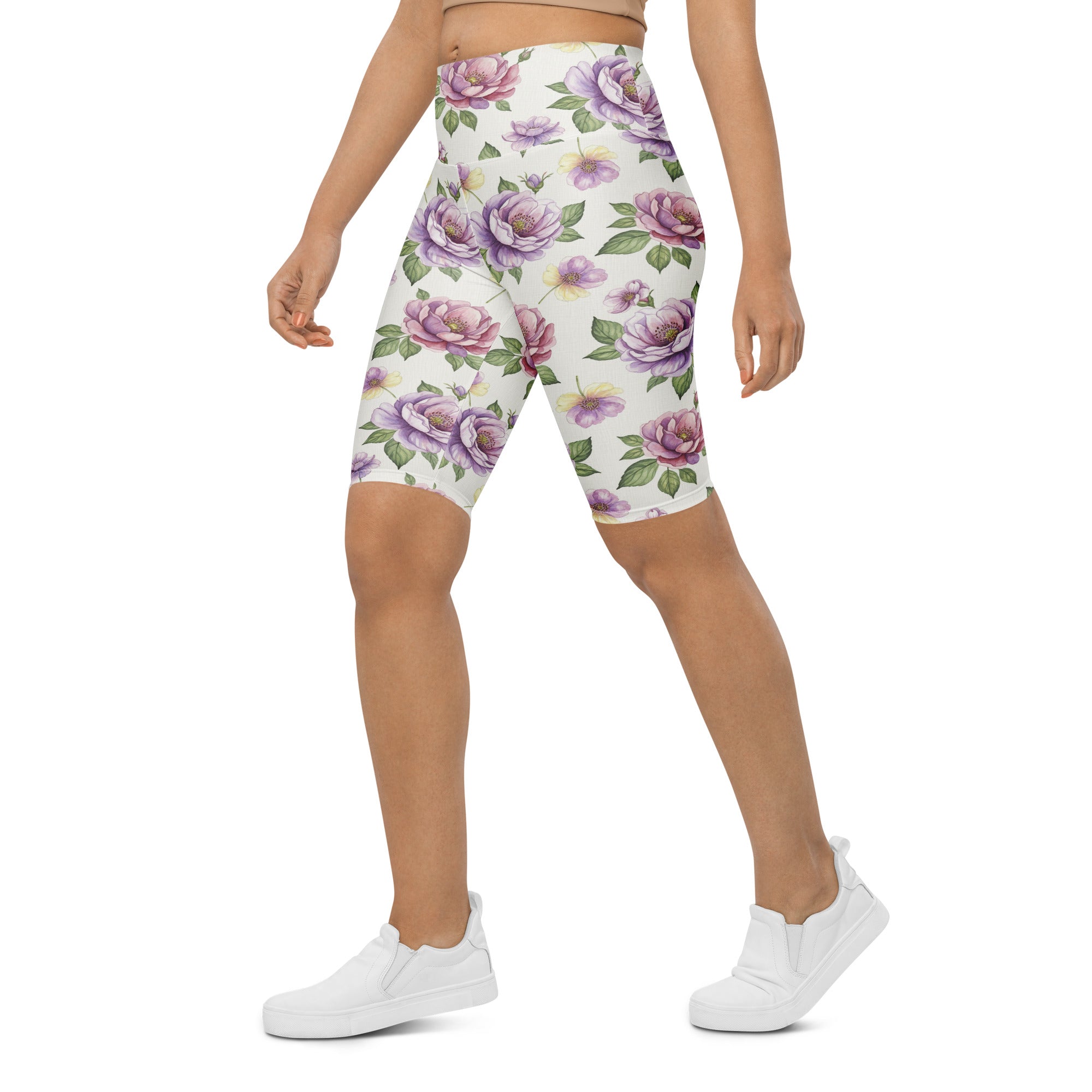 Watercolour Wildflowers Bike Shorts | GearBunch