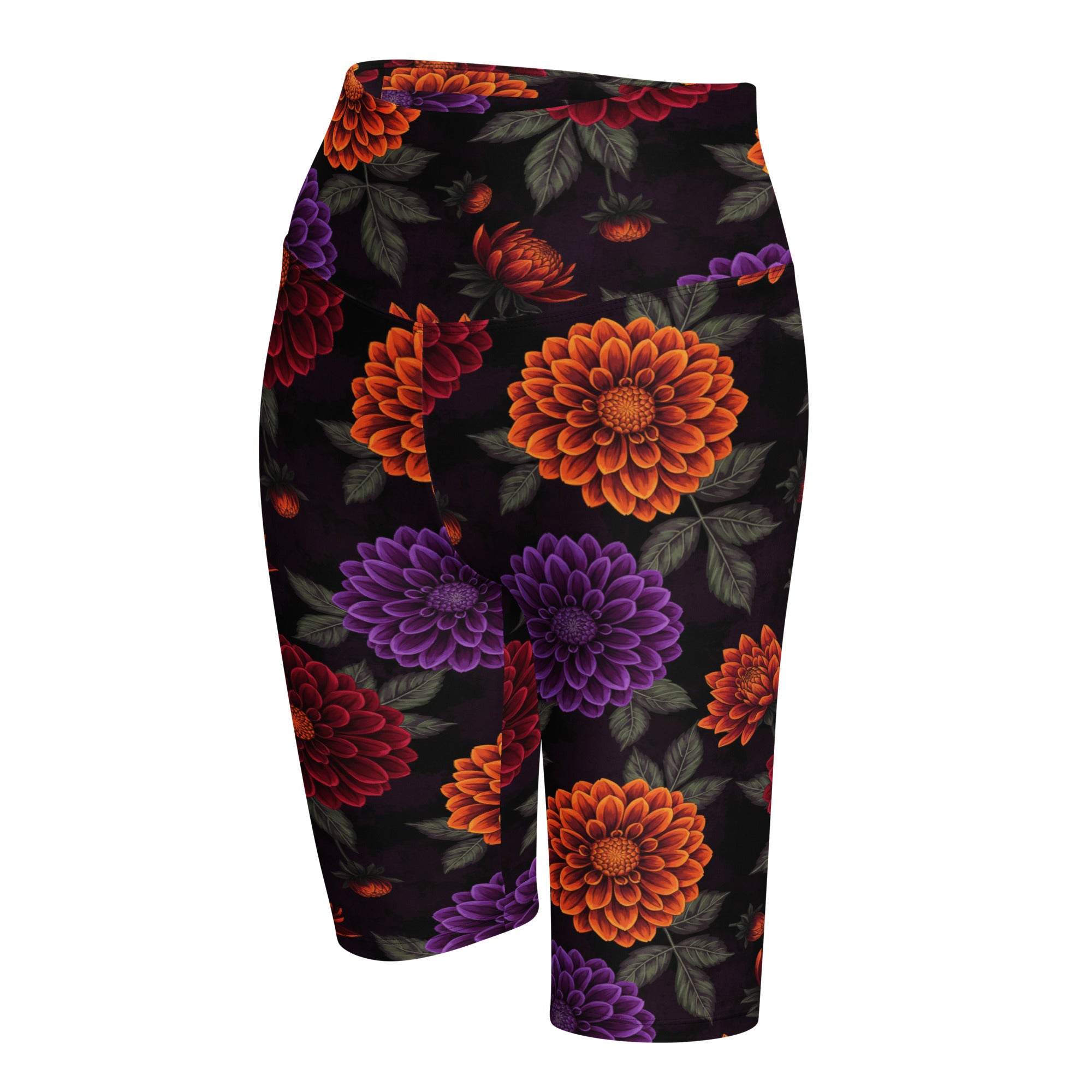 Opulent Dahlia Garden Bike Shorts | GearBunch