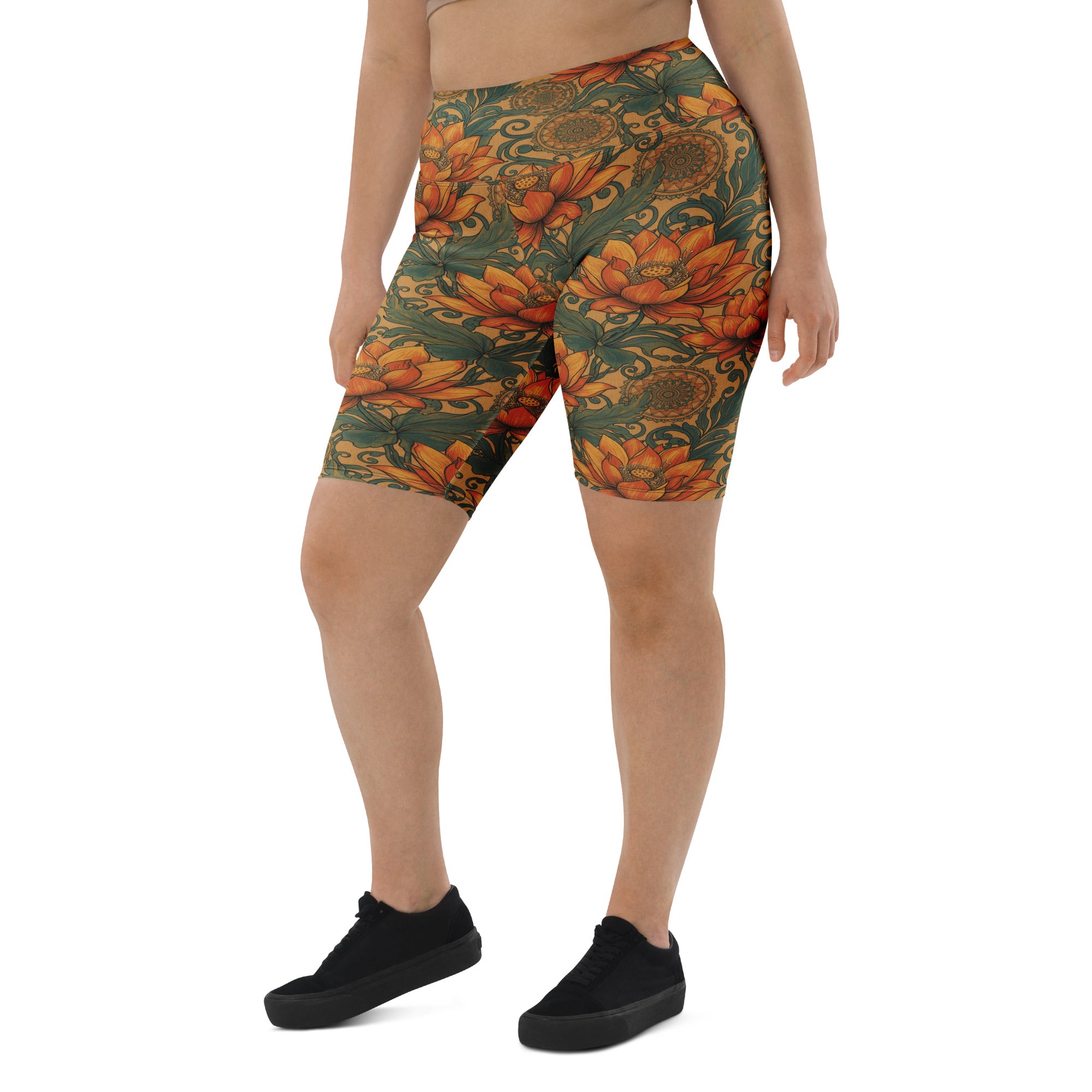 Boho Lotus and Mandalas Bike Shorts | GearBunch
