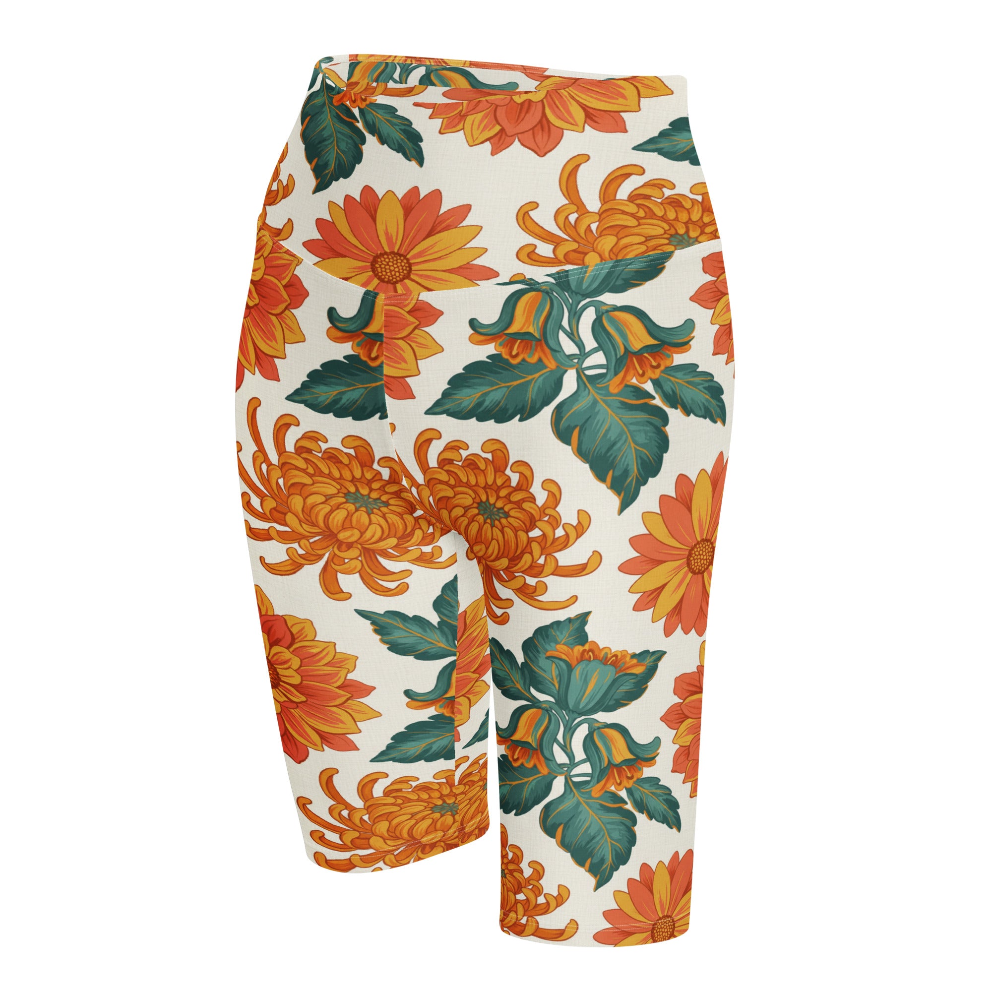 Retro Floral Seventies Bike Shorts | GearBunch