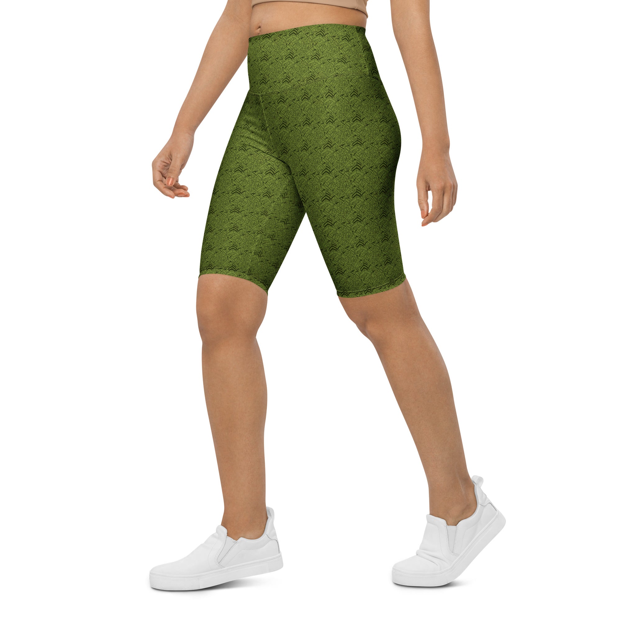 Velvet Olive Green Bike Shorts | GearBunch