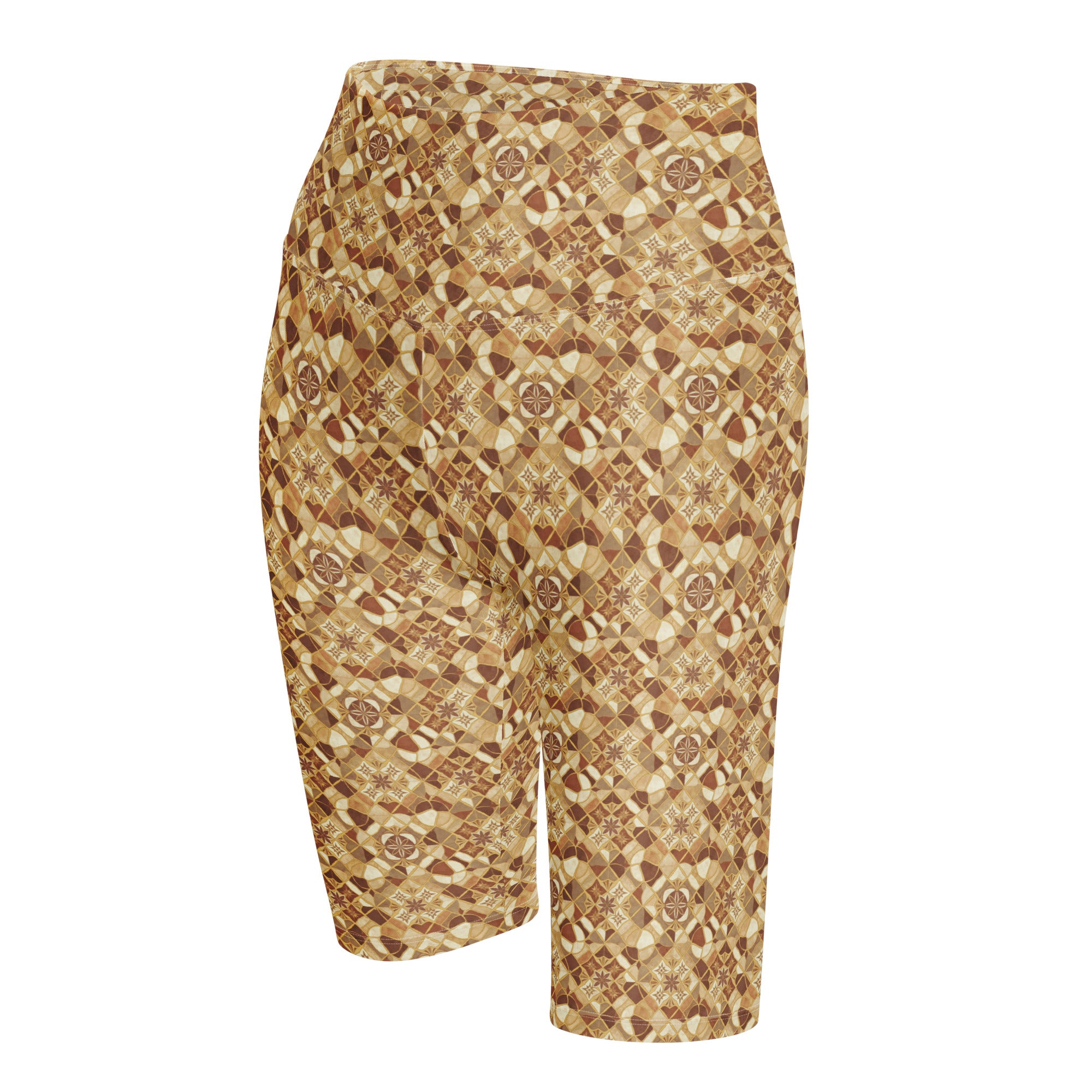 Jerusalem Stone Mosaic Bike Shorts | GearBunch