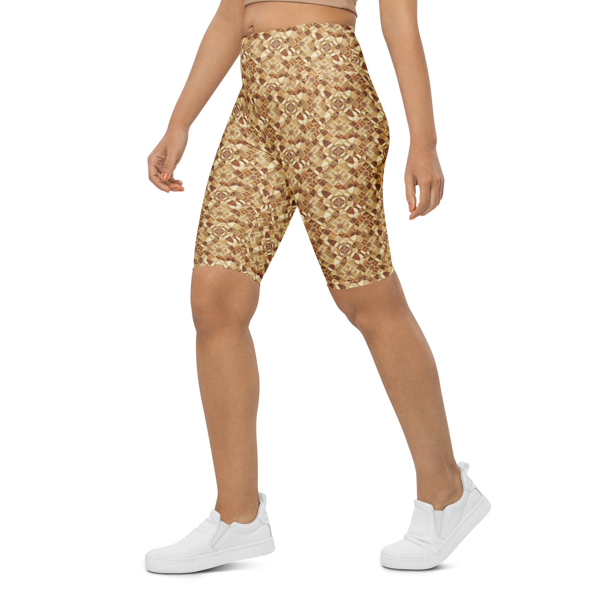 Jerusalem Stone Mosaic Bike Shorts | GearBunch