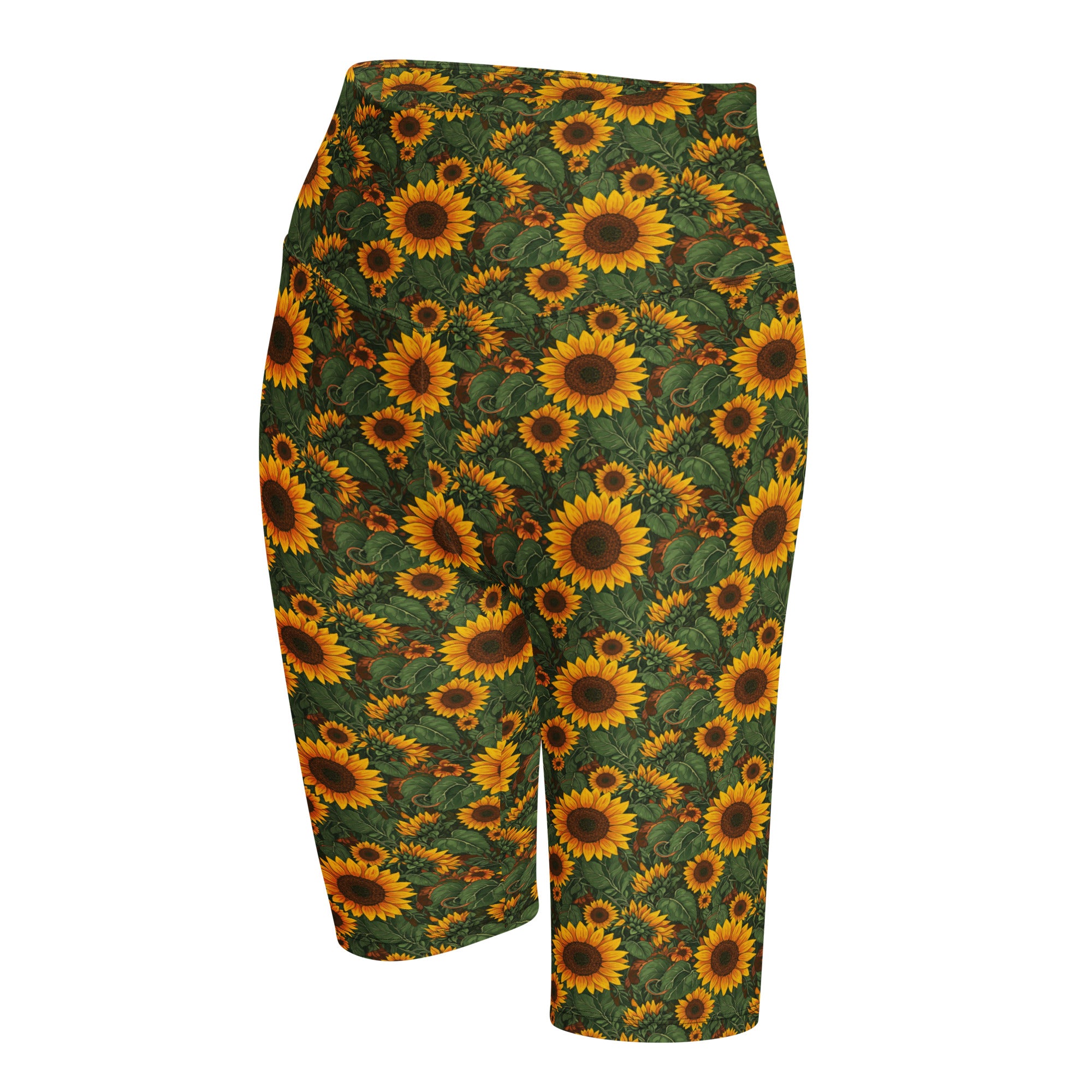 Sunflower Cross Bike Shorts | GearBunch