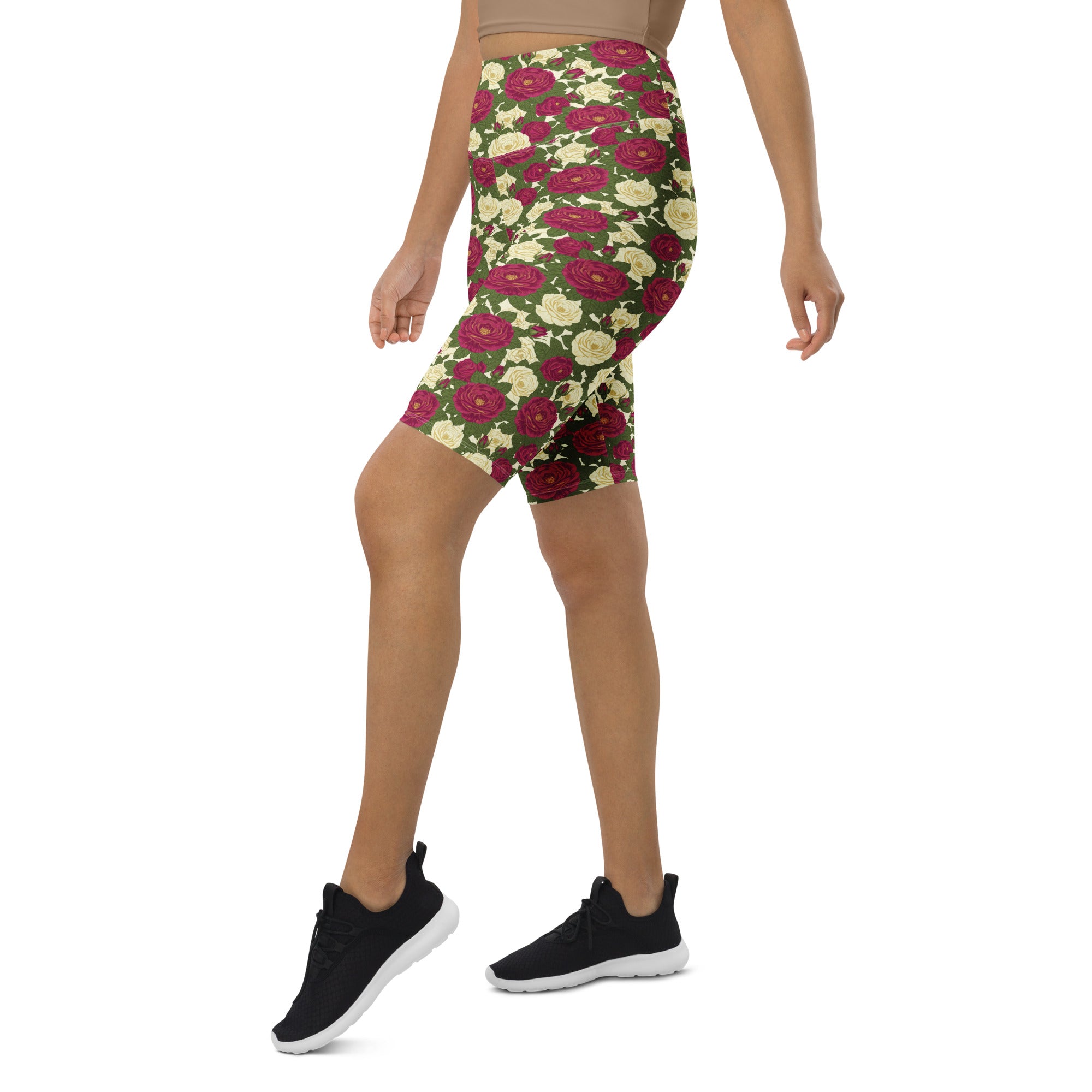 Taurus Rose Botanical Bike Shorts | GearBunch