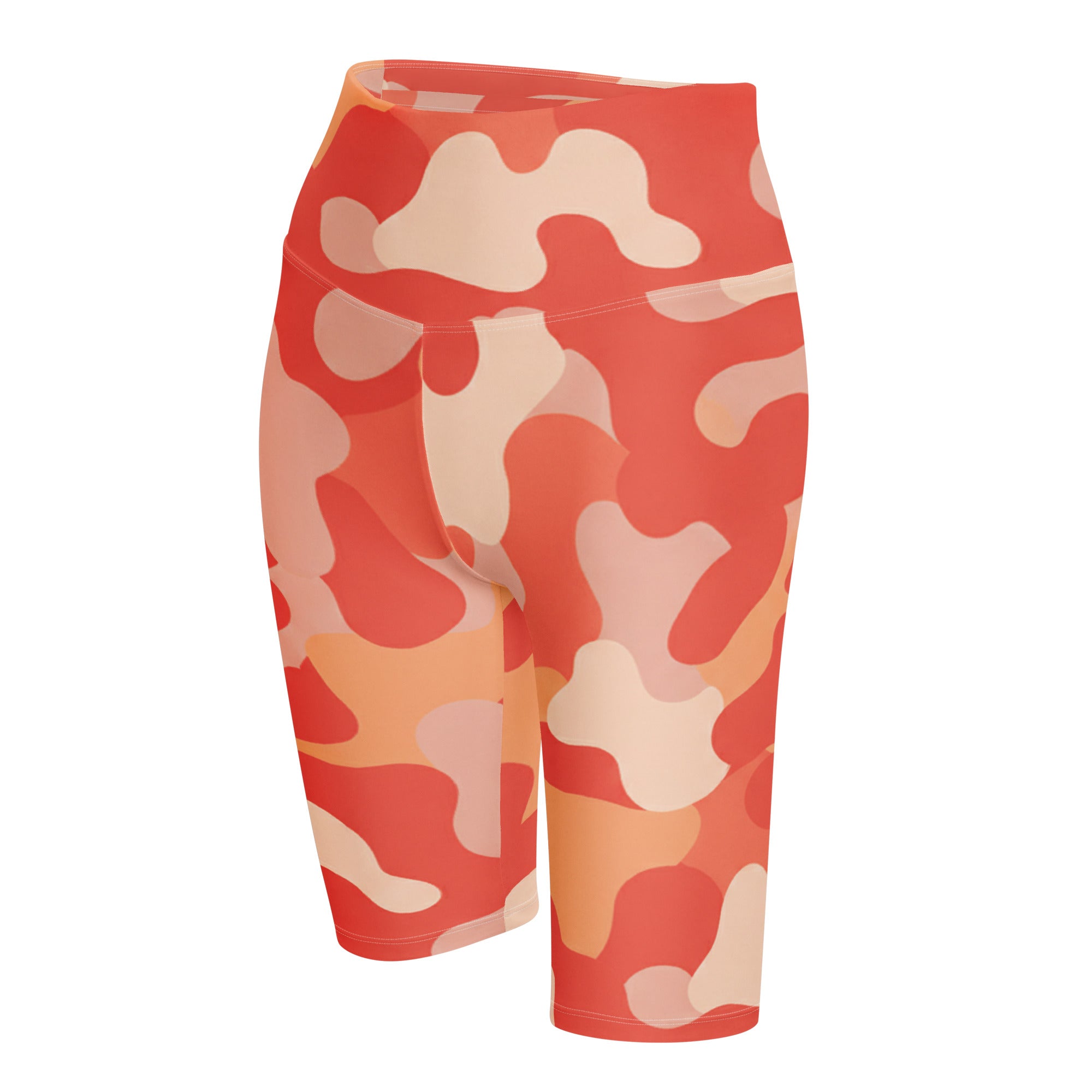 Coral Sunset Camo Bike Shorts | GearBunch
