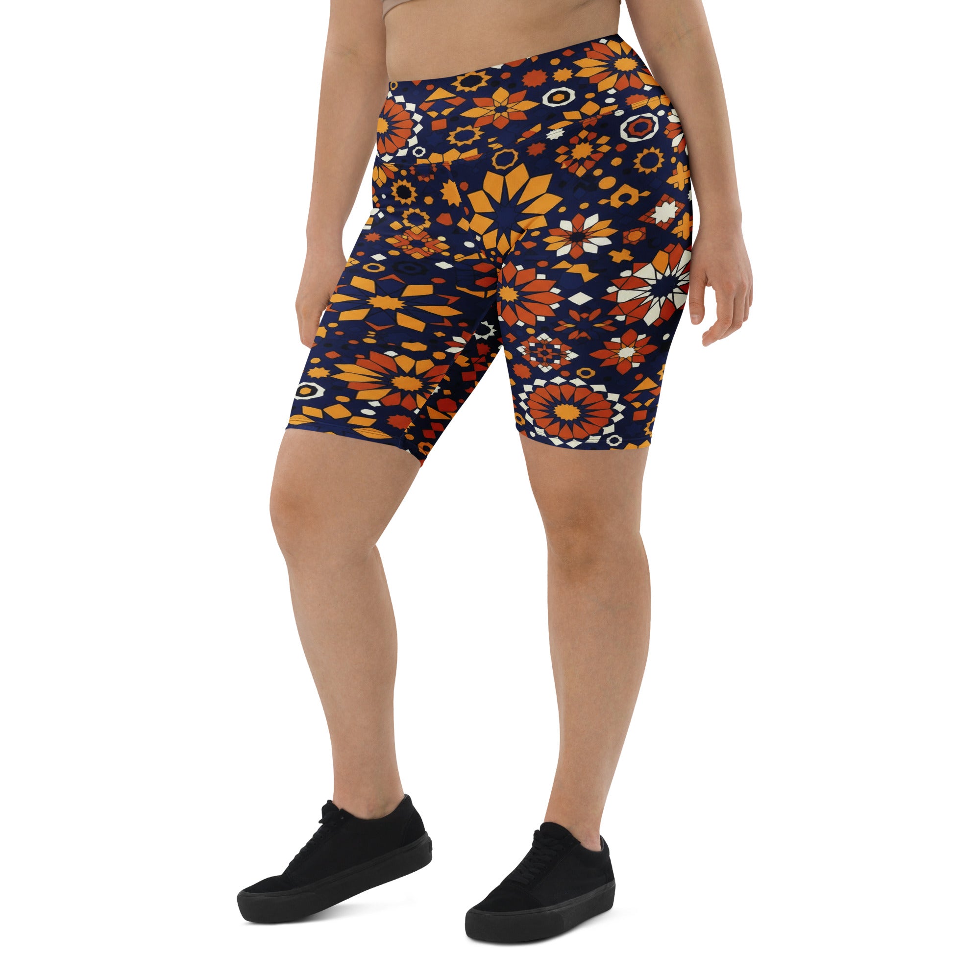 Zellige Indigo Saffron Bike Shorts | GearBunch