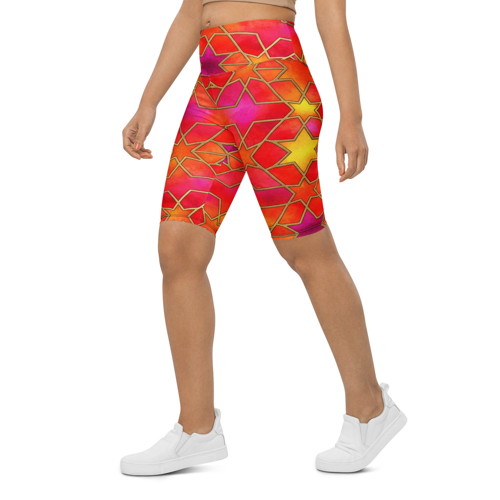 Fire Opal Arabic Bike Shorts | GearBunch