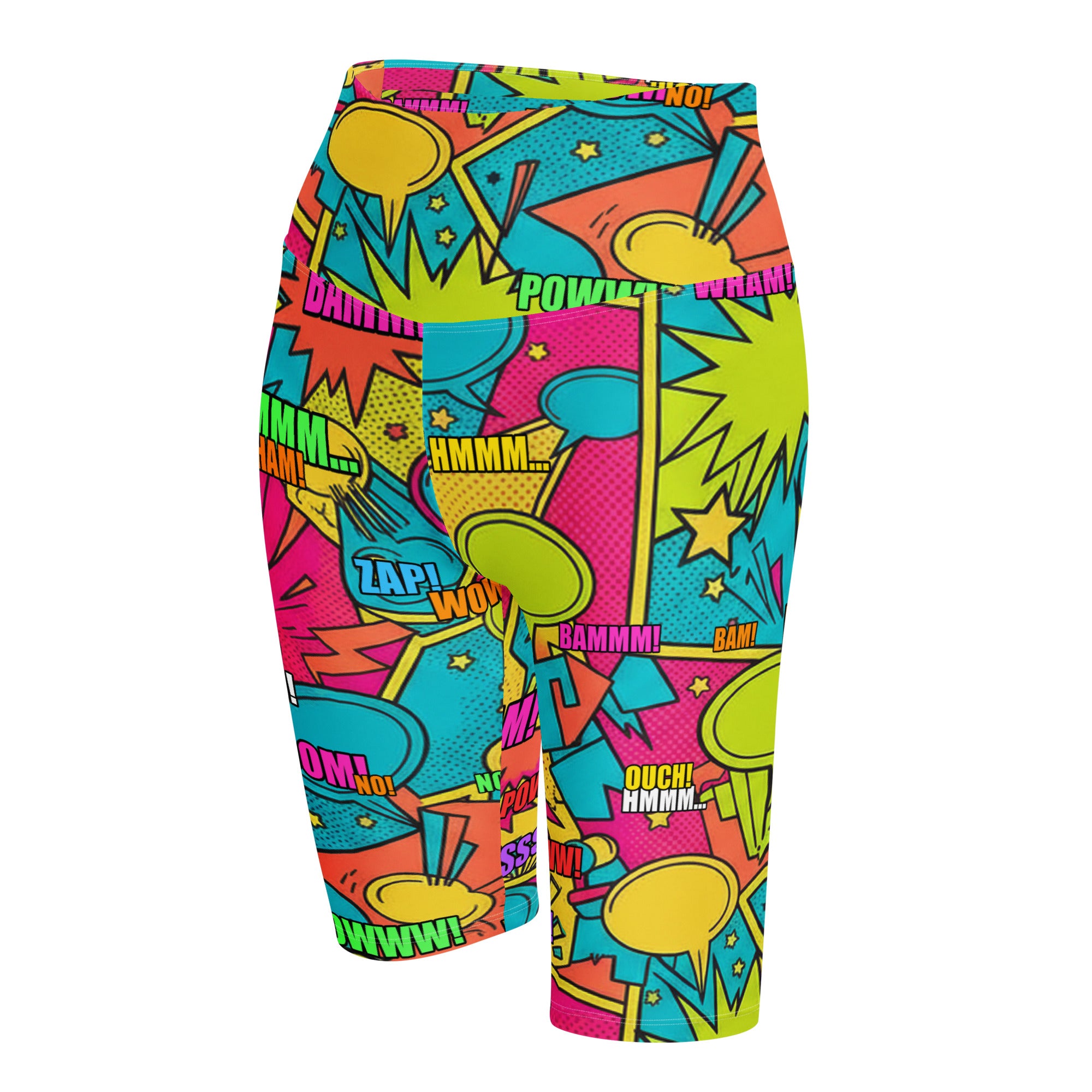 Comic Pop Tropical Bike Shorts | GearBunch