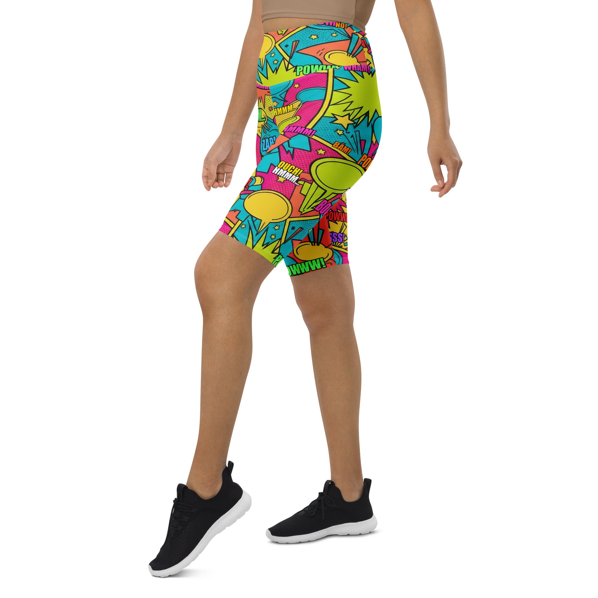 Comic Pop Tropical Bike Shorts | GearBunch