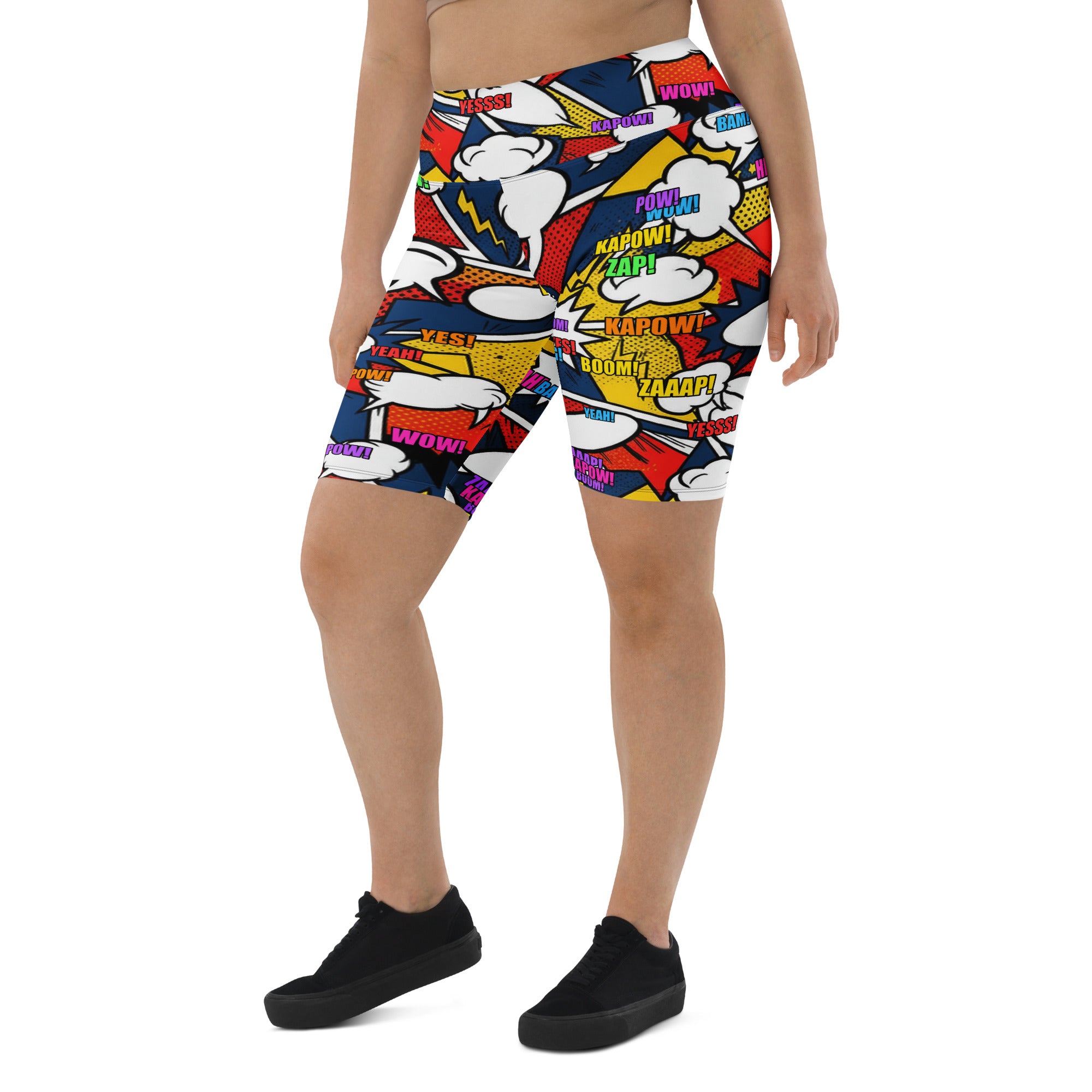 Comic Strip Thunder Punch Bike Shorts | GearBunch