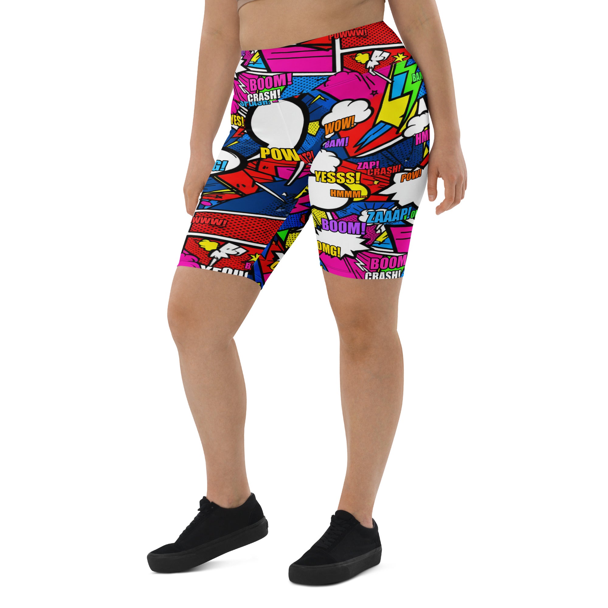 Comic Strip Ninja Night Bike Shorts | GearBunch
