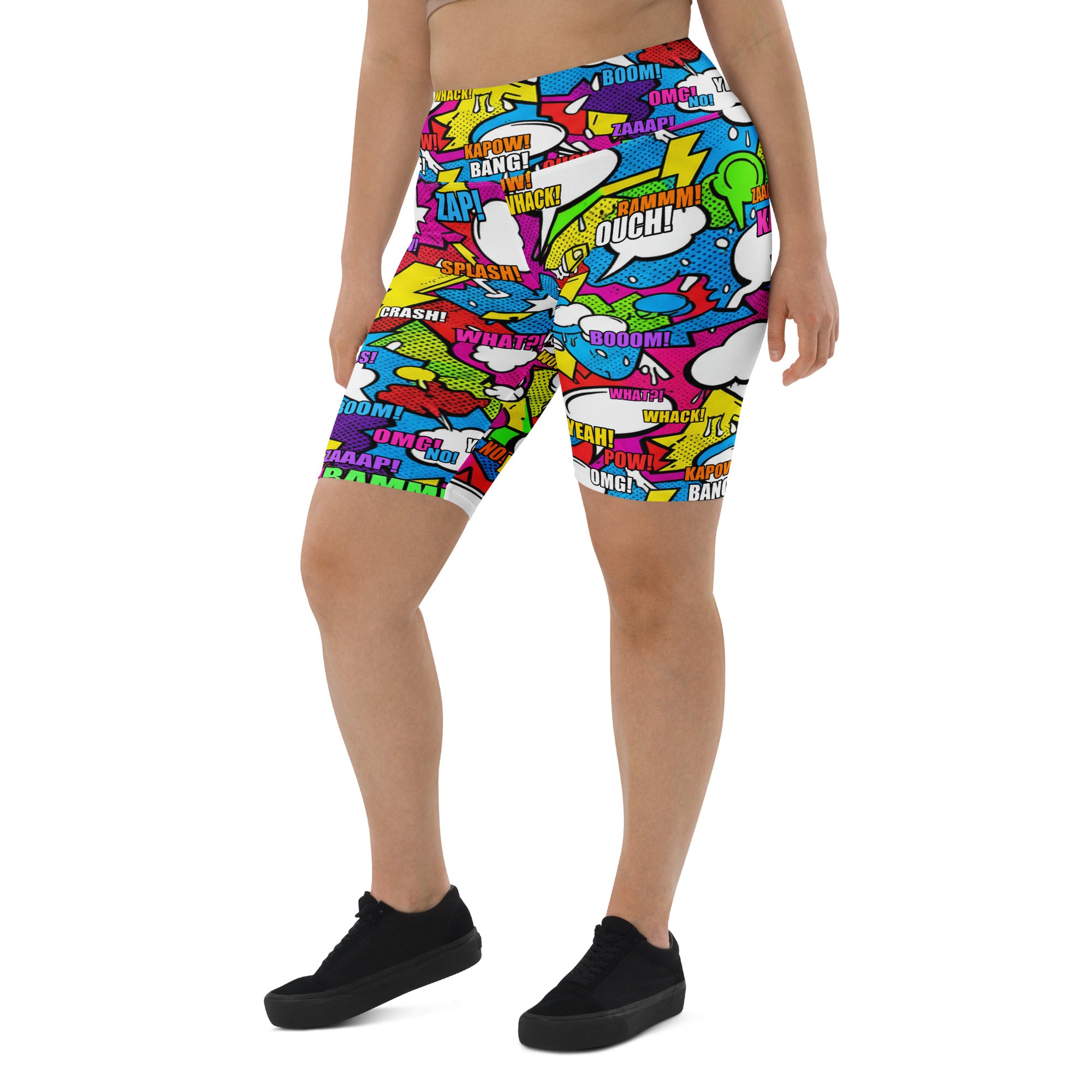 Comic Strip Graffiti Street Bike Shorts | GearBunch