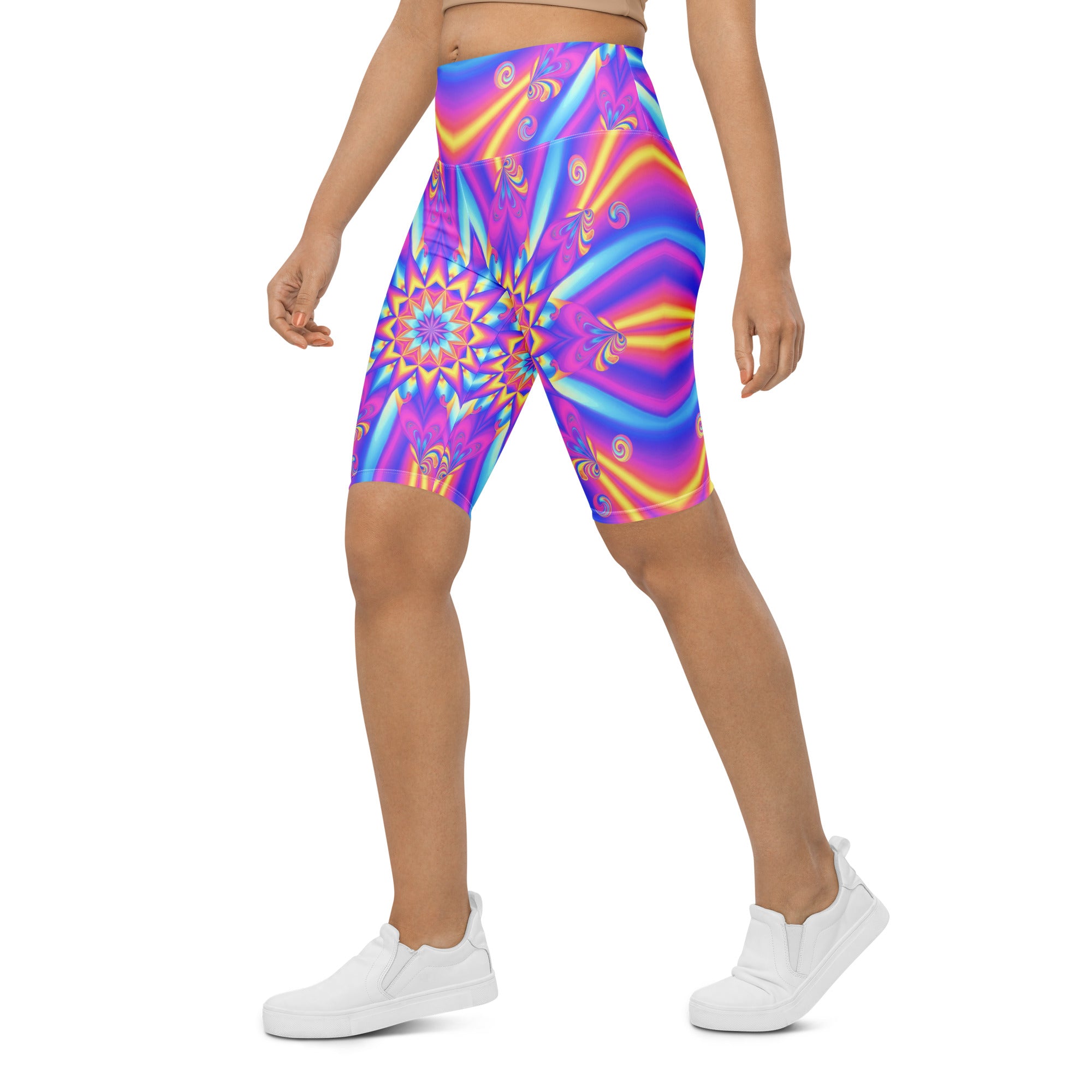 Psychedelic Candy Rave Bike Shorts | GearBunch