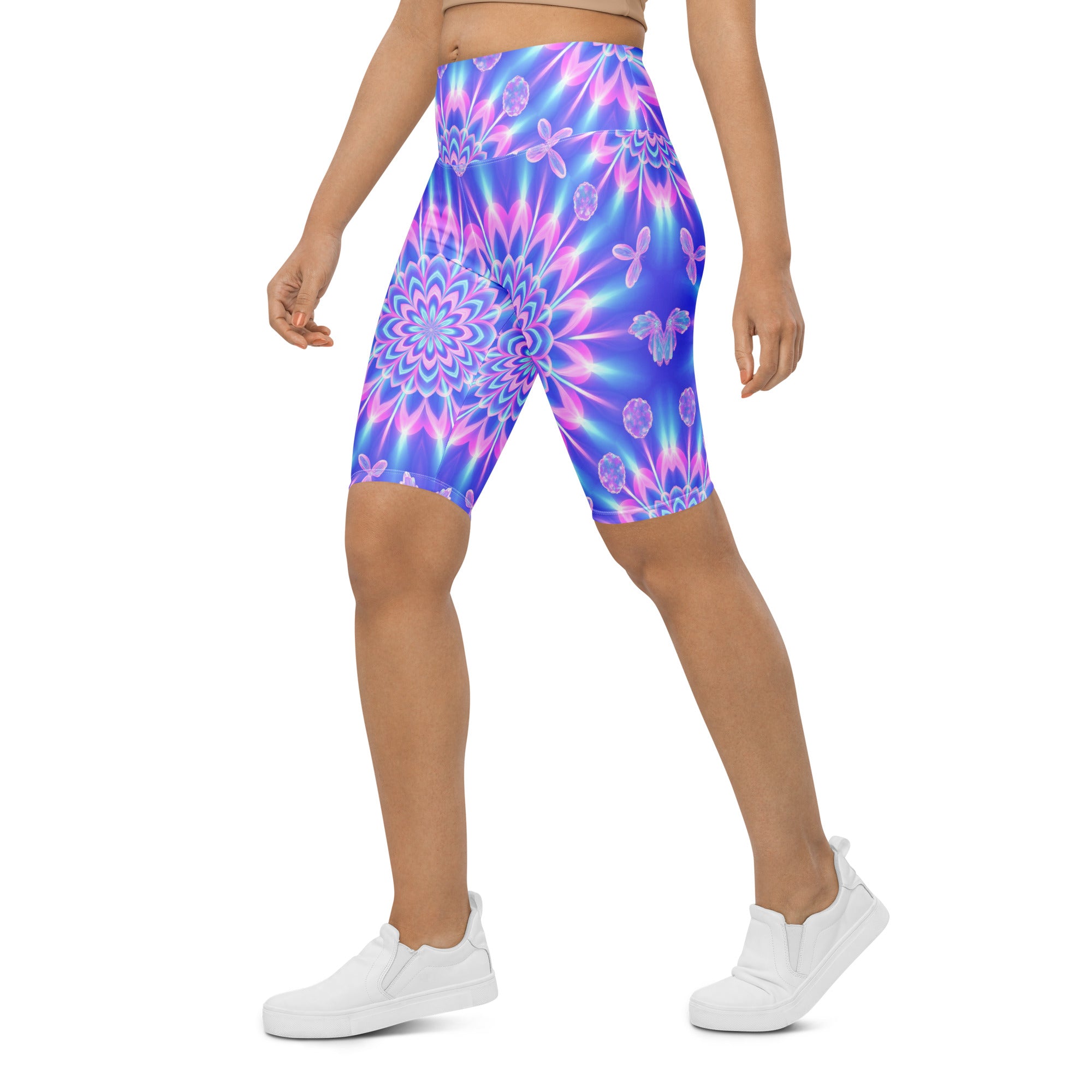 Psychedelic Fairy Ring Bike Shorts | GearBunch