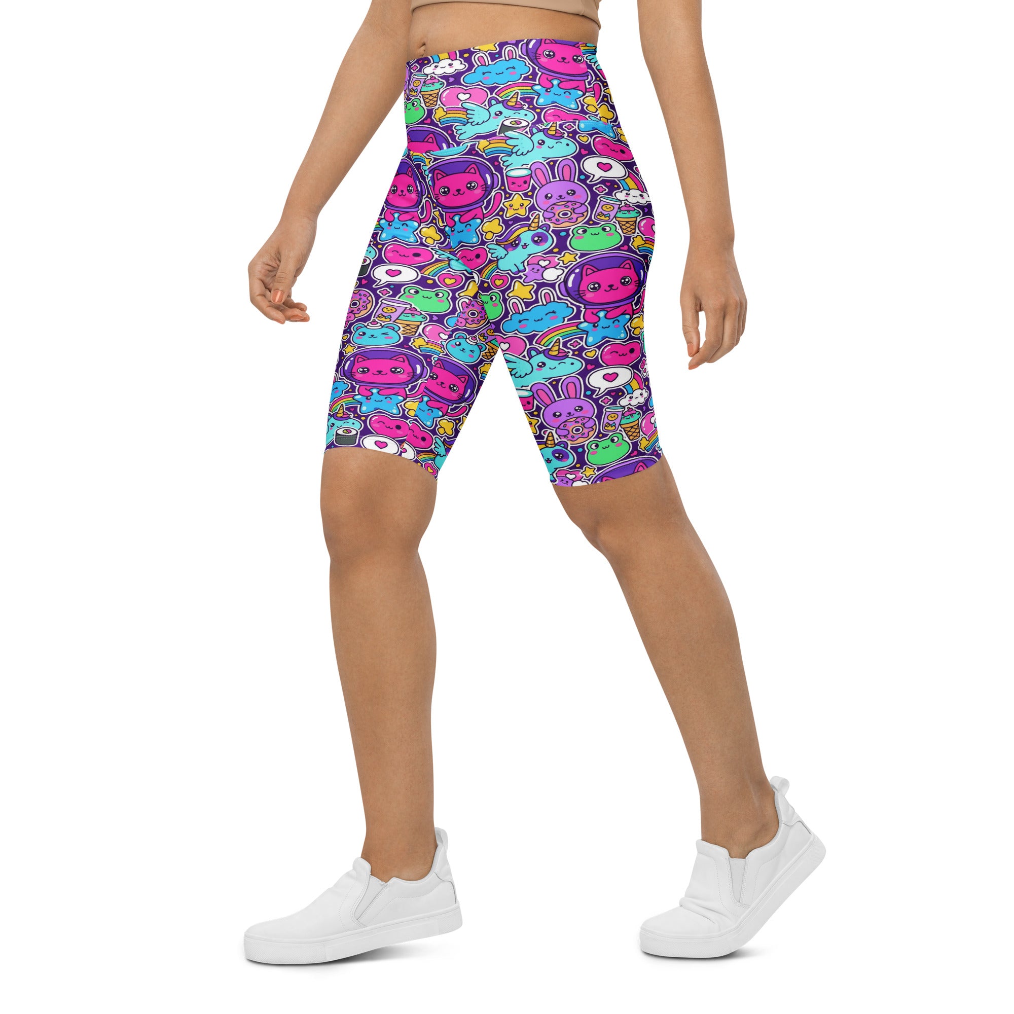 Kawaii Space Cats Bike Shorts | GearBunch