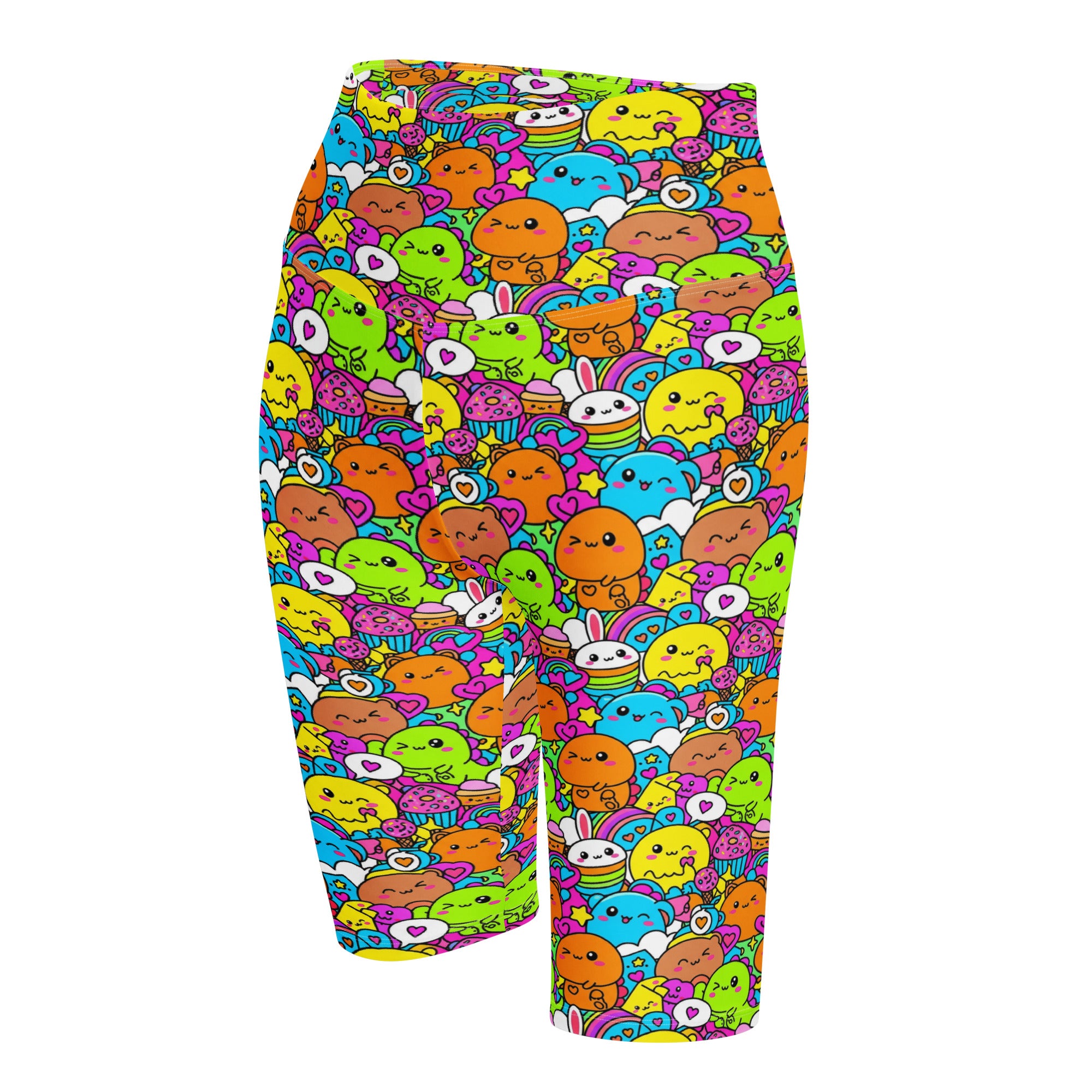 Kawaii Dinosaur Stomp Bike Shorts | GearBunch