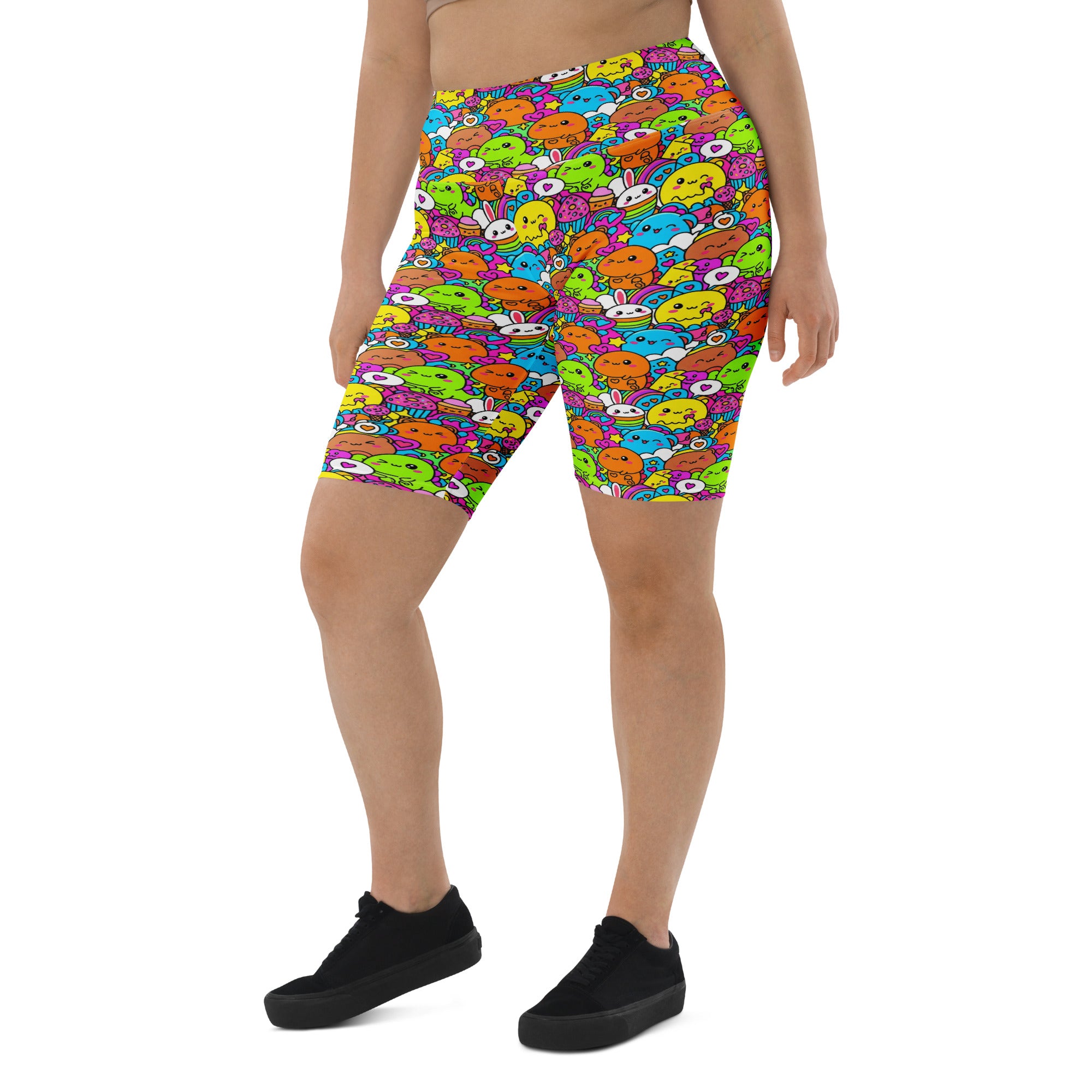 Kawaii Dinosaur Stomp Bike Shorts | GearBunch