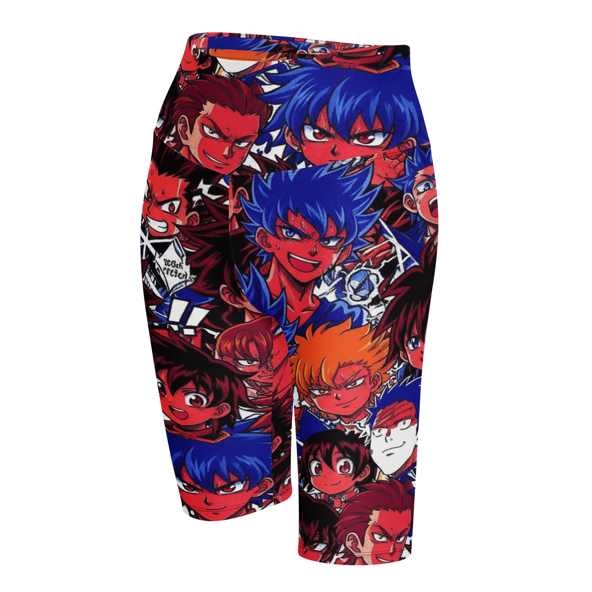 Anime Collage Dark Shonen Bike Shorts | GearBunch