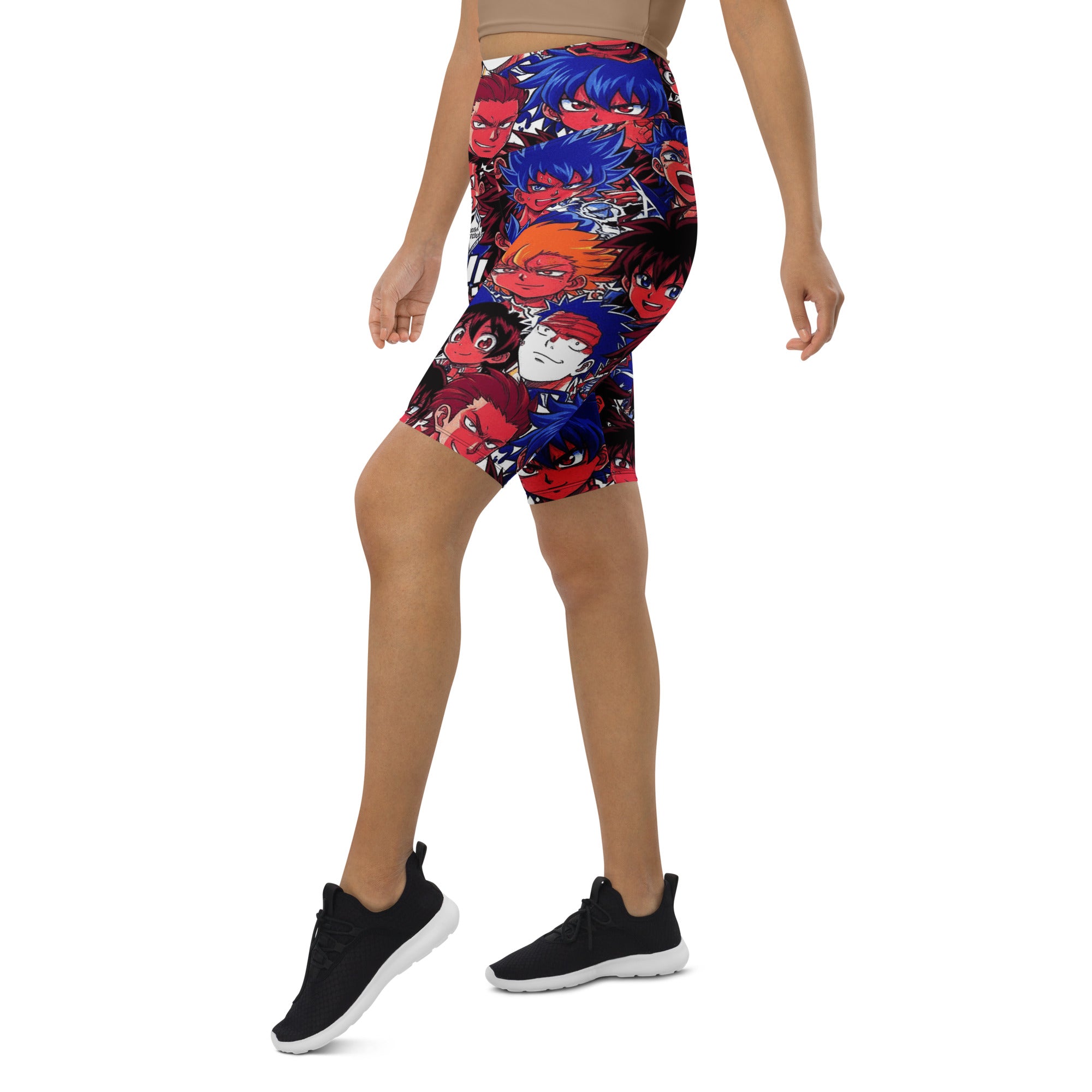 Anime Collage Dark Shonen Bike Shorts | GearBunch