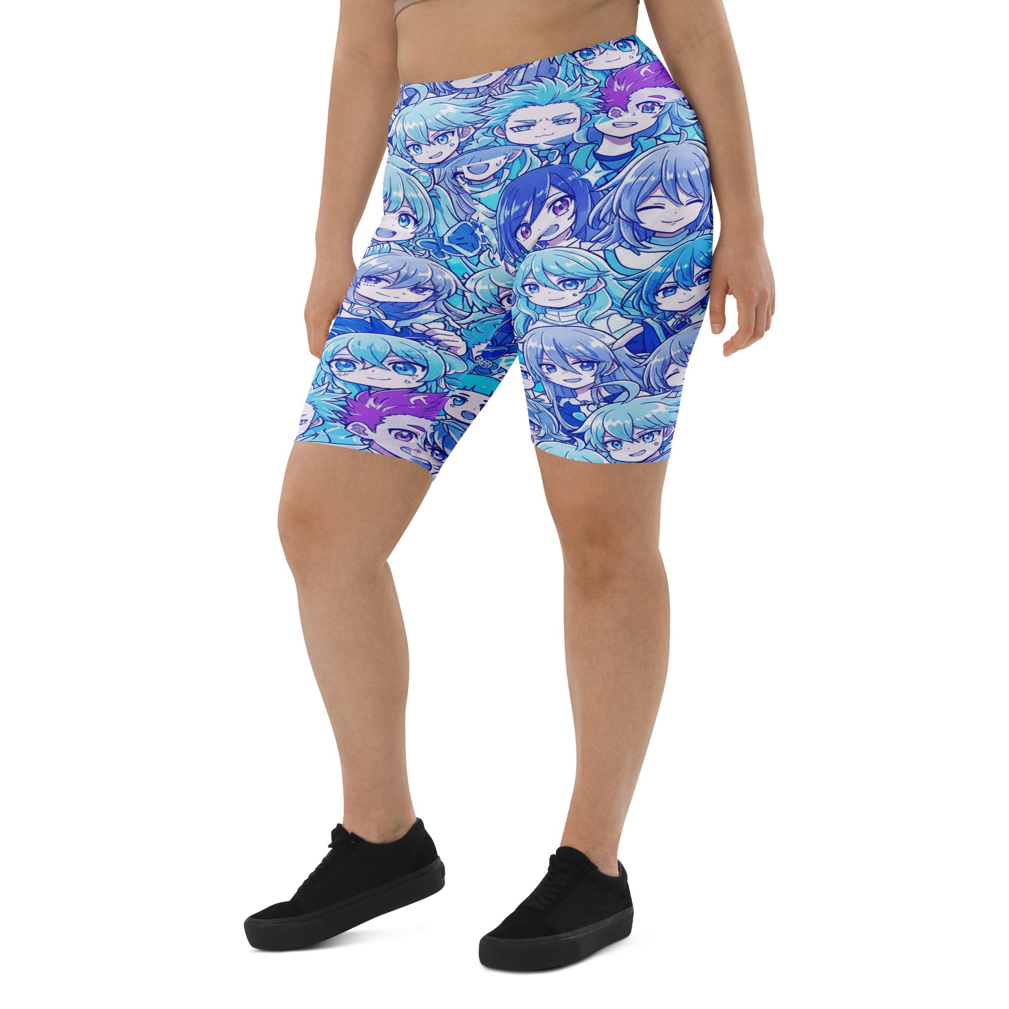Anime Collage Ice Kingdom Bike Shorts | GearBunch