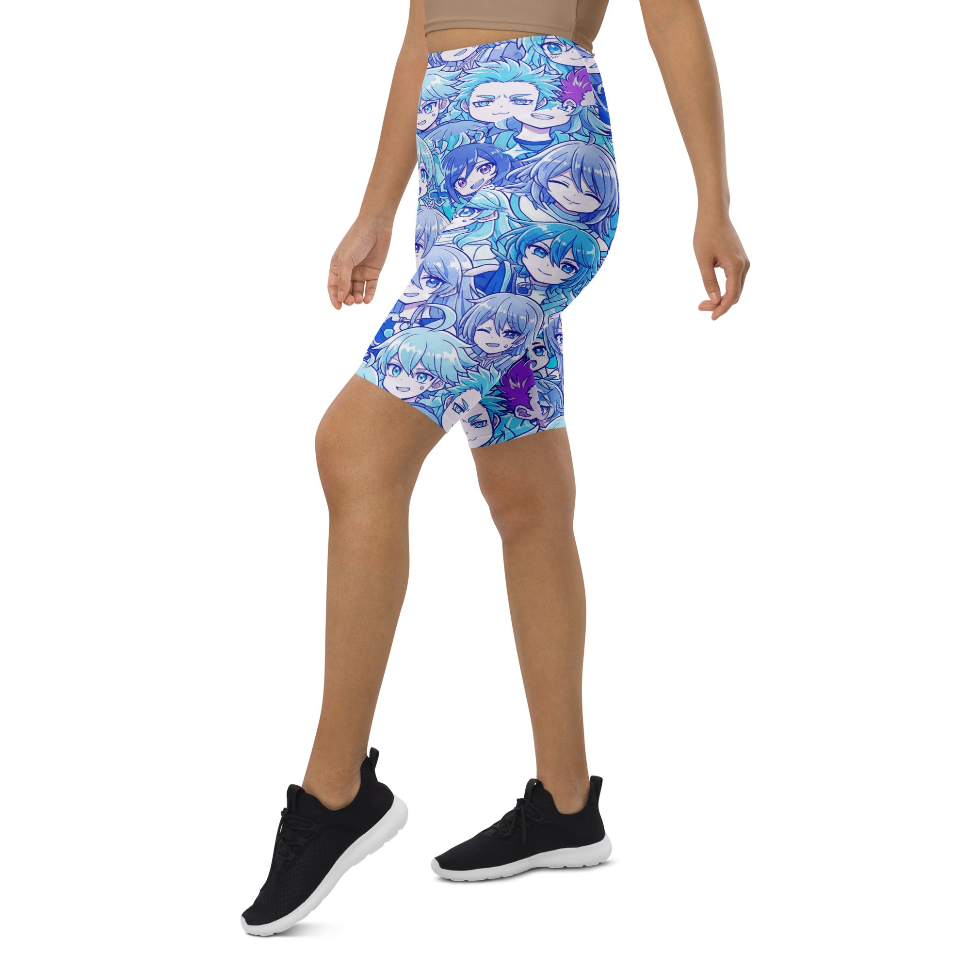 Anime Collage Ice Kingdom Bike Shorts | GearBunch