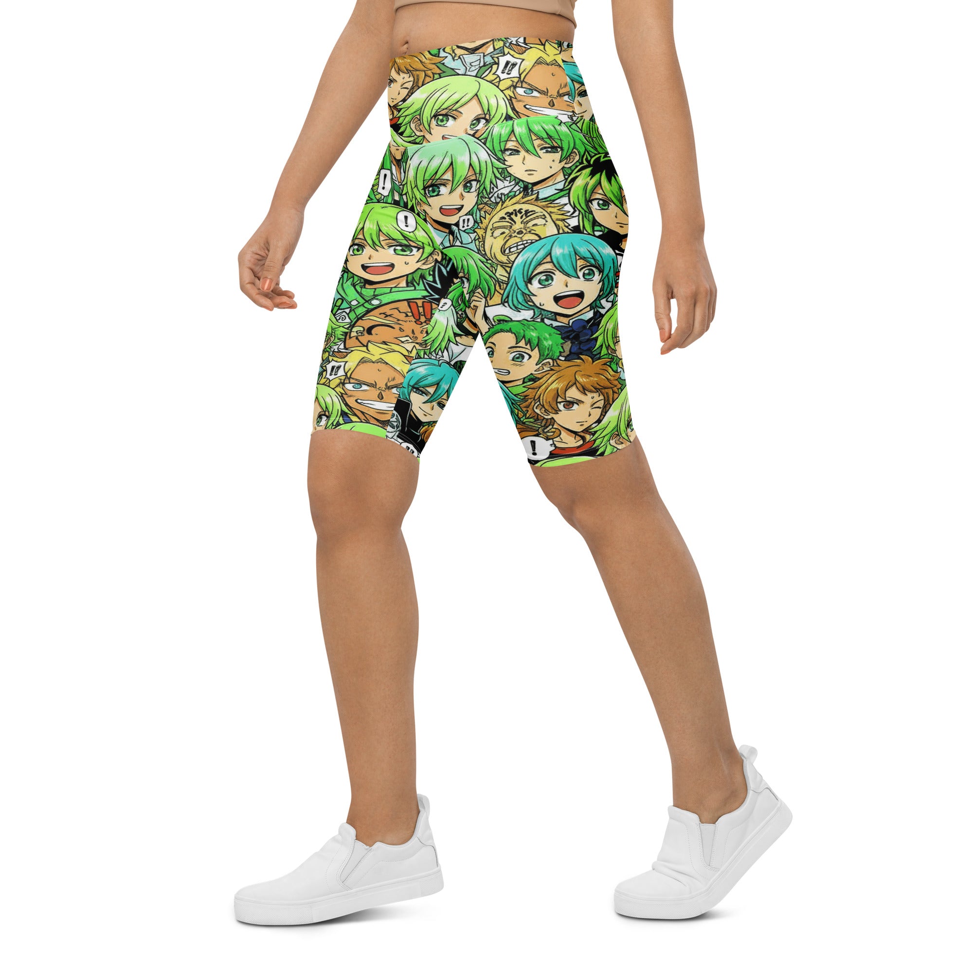 Forest Spirit Anime Collage Bike Shorts | GearBunch