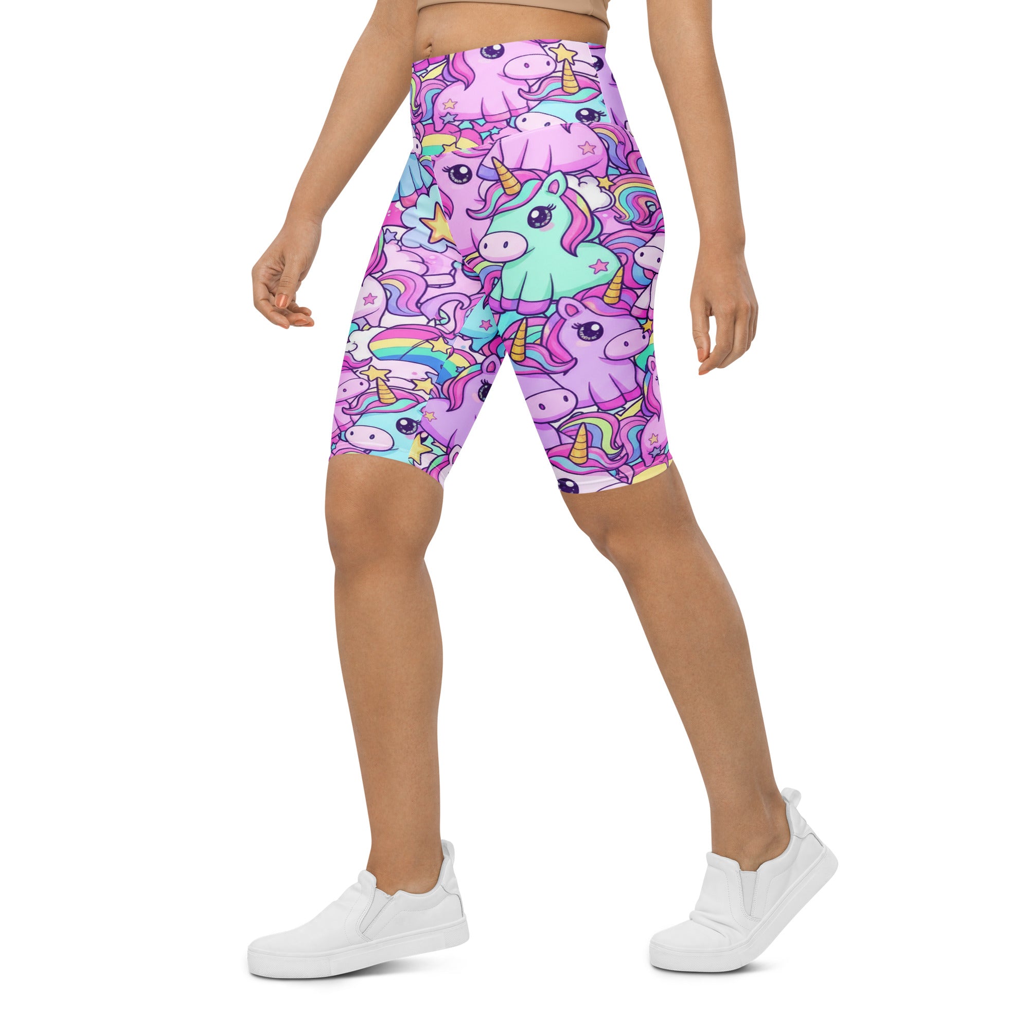 Vibrant Unicorn Rainbow Party Bike Shorts | GearBunch
