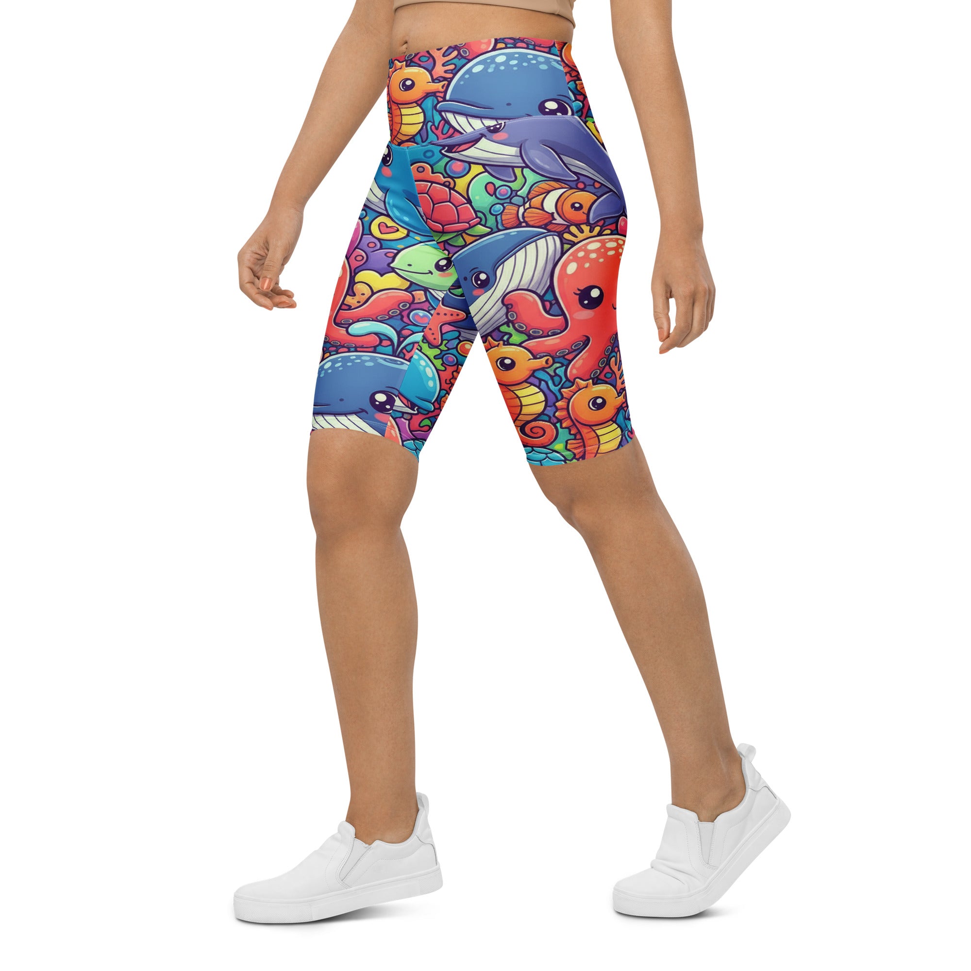 Ocean Creatures Bike Shorts | GearBunch