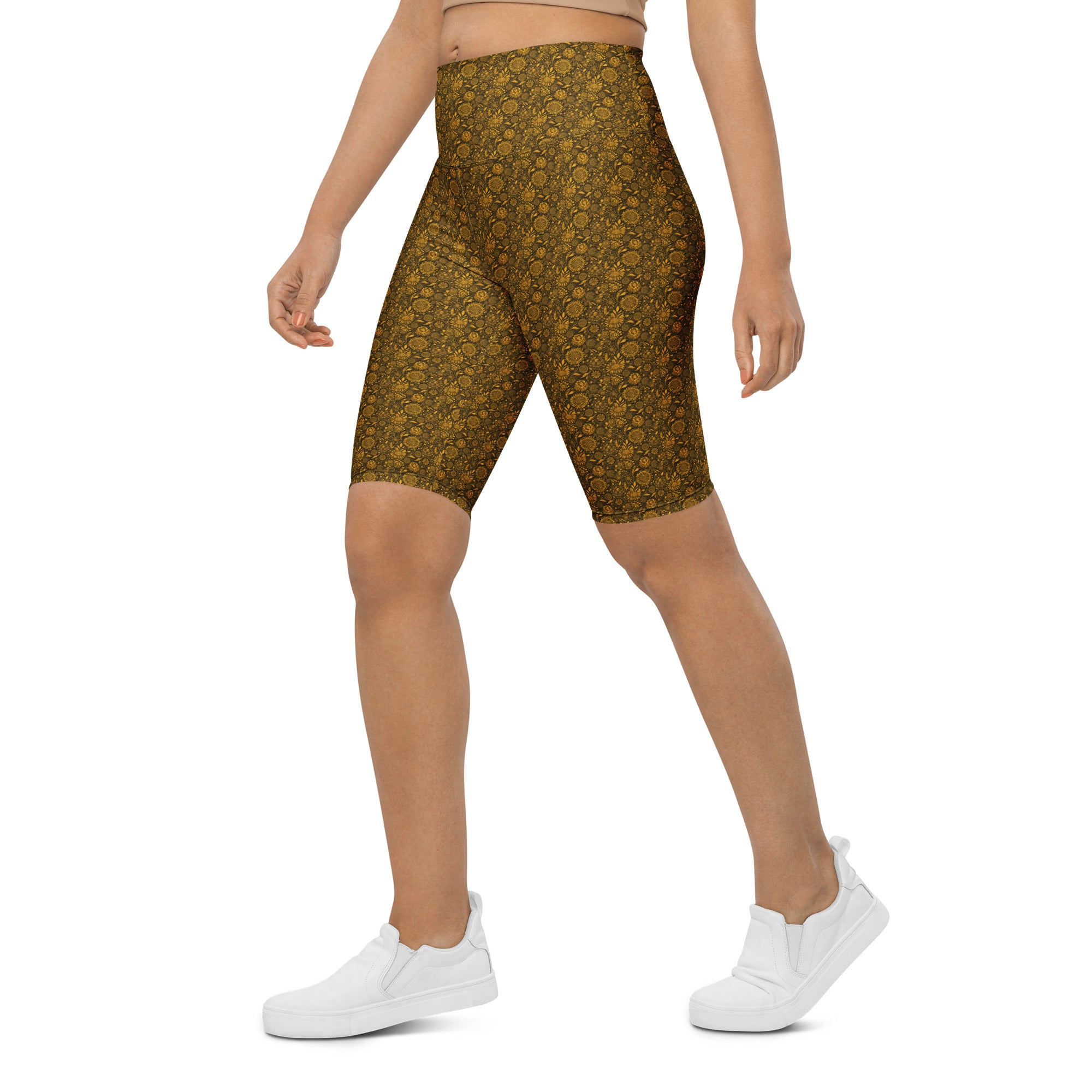 Gustav Klimt Floral Bike Shorts | GearBunch