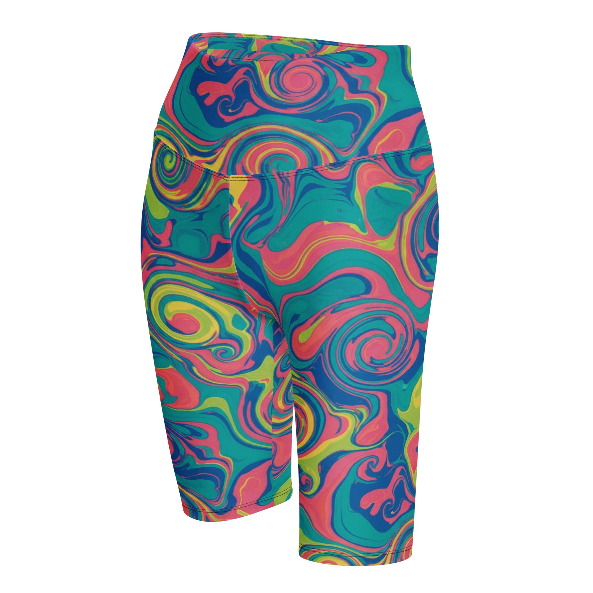 Liquid Marble Tropical Paradise Bike Shorts | GearBunch