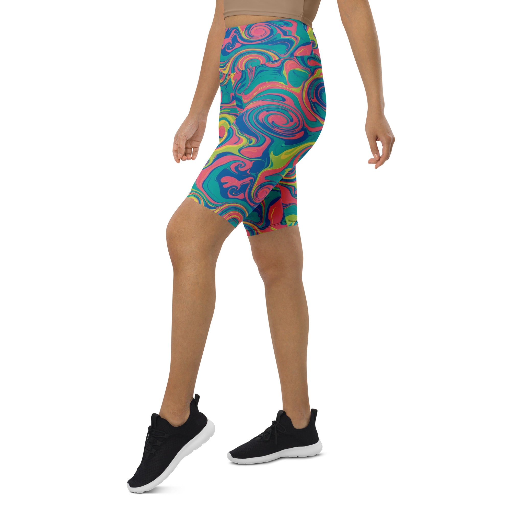 Liquid Marble Tropical Paradise Bike Shorts | GearBunch