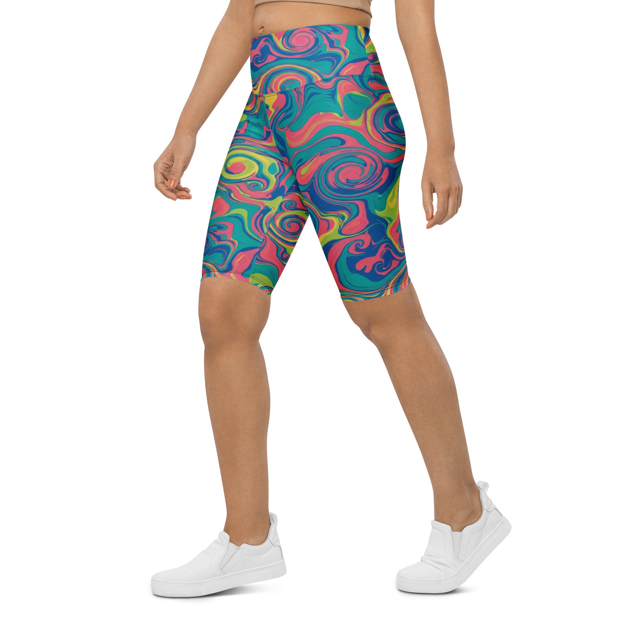 Liquid Marble Tropical Paradise Bike Shorts | GearBunch